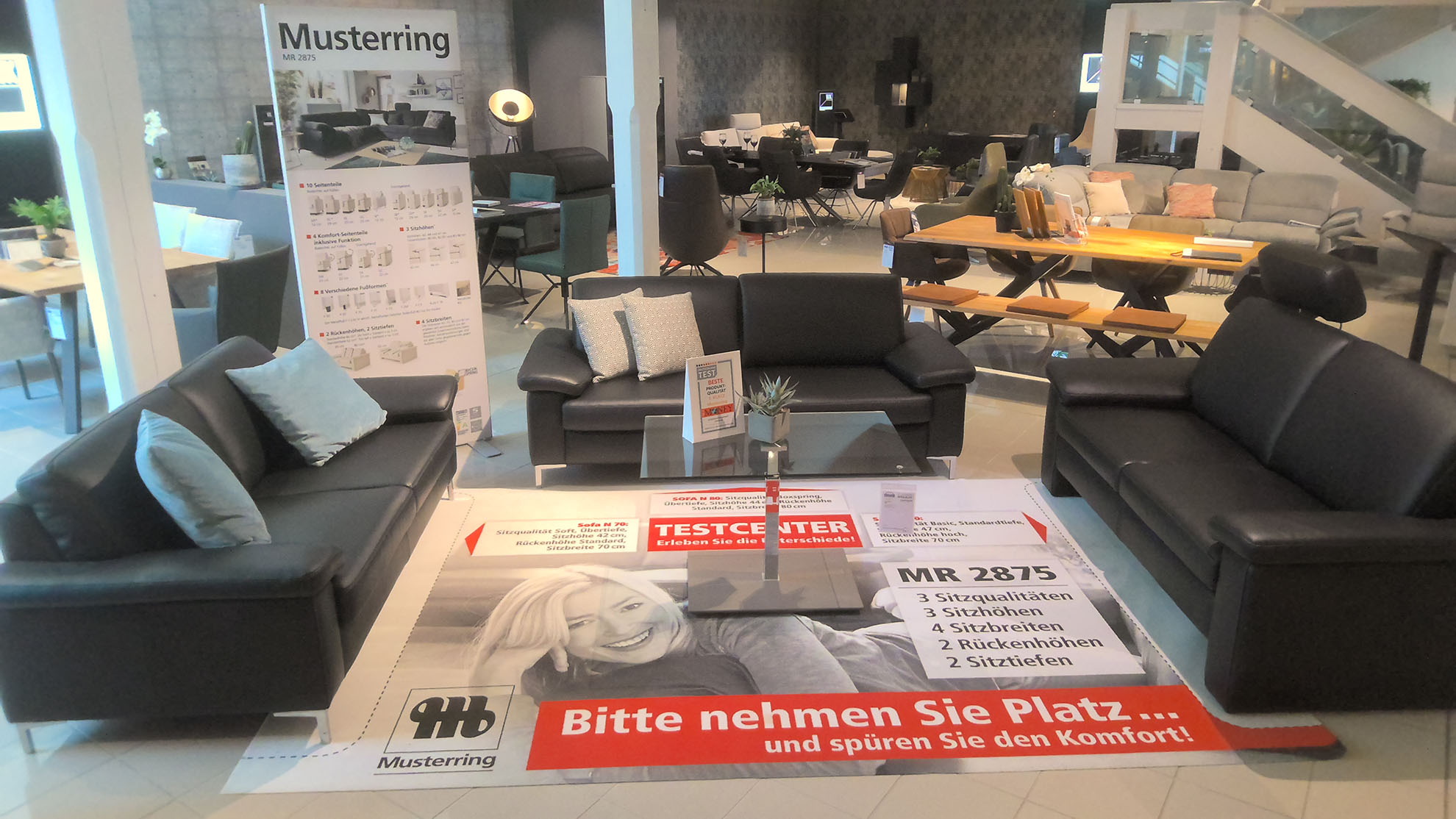 Musterring Couchgarnitur MR 2875 mit Kopfstütze in Leder-0793009517-39WW-A