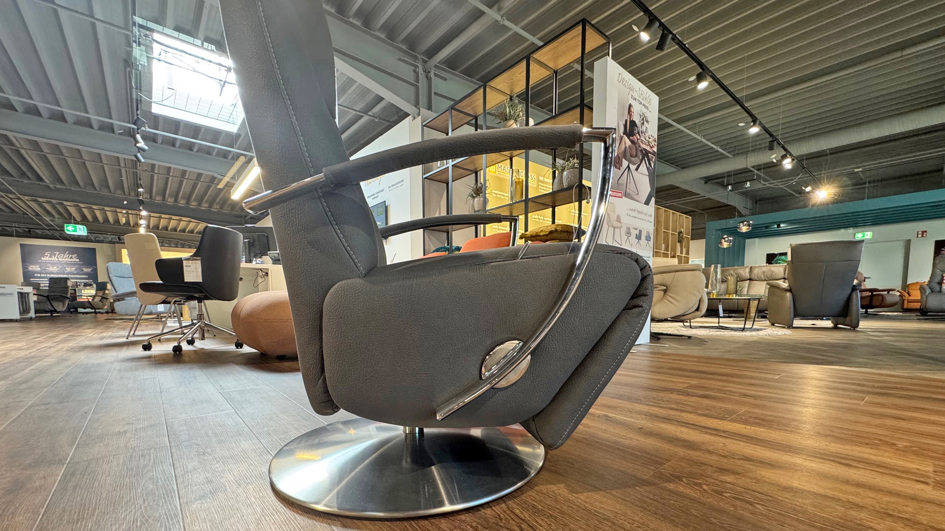 Relaxsessel mit manueller Funktion in Stoff-0764012401-04WW