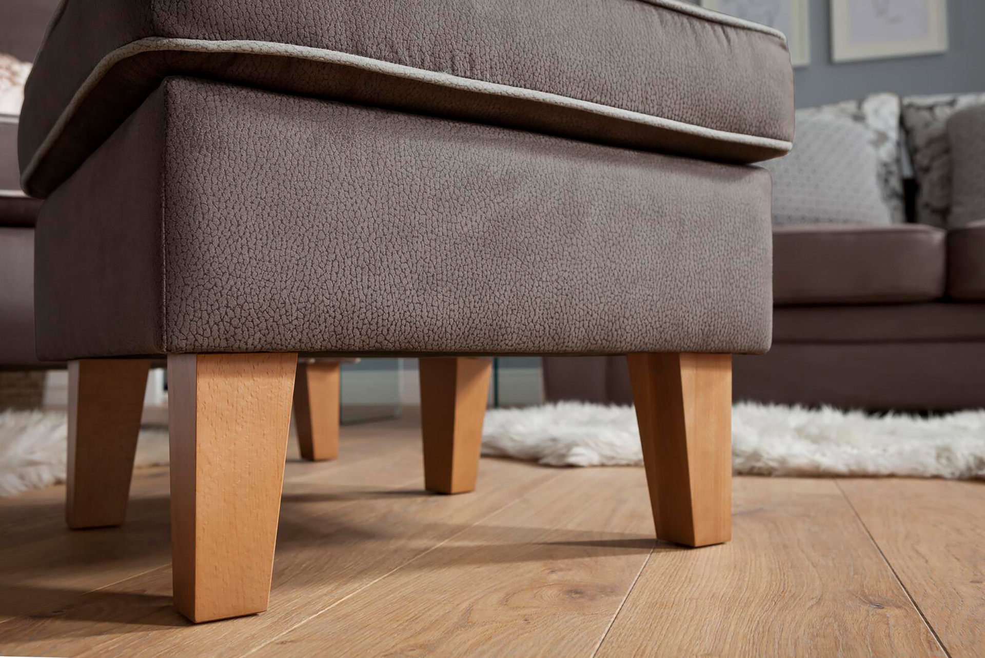 Ohrensessel Lagune mit Hocker