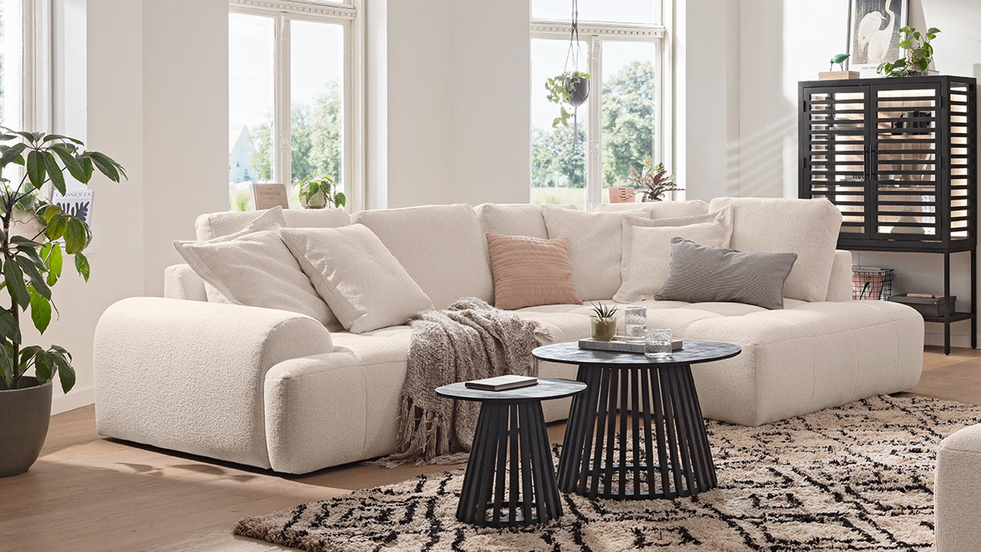 Ginger Moon Ecksofa Energy mit losen Rückenkissen in Stoff Ginger Moon Ecksofa Energy mit losen Rückenkissen in Stoff-0310Energy00WW