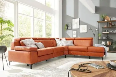 Leder Ecksofa Interliving 4060 mit 3 Motoren und Herz-Waage-Funktion