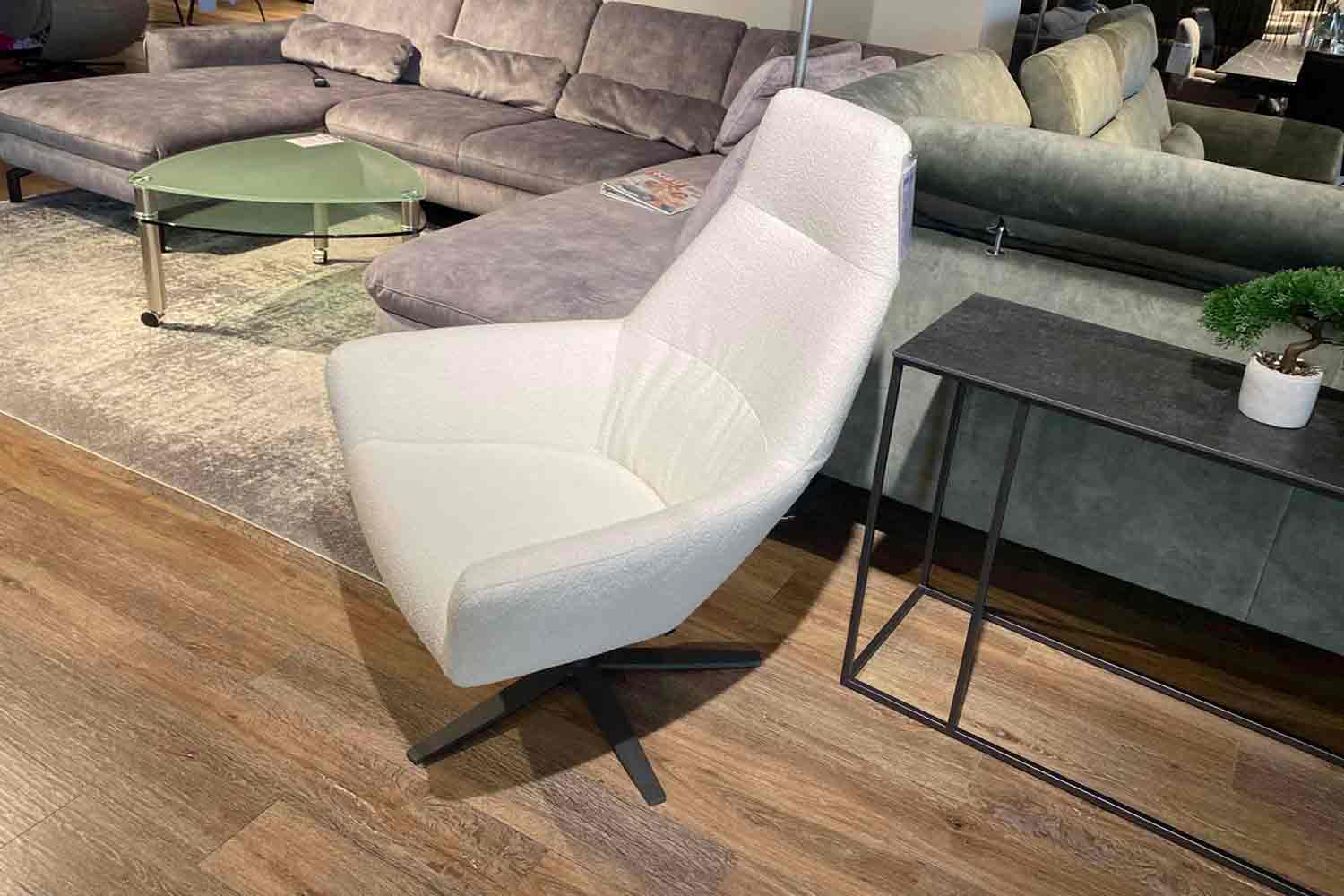 Musterring Match It Sessel mit Hocker in Bouclé