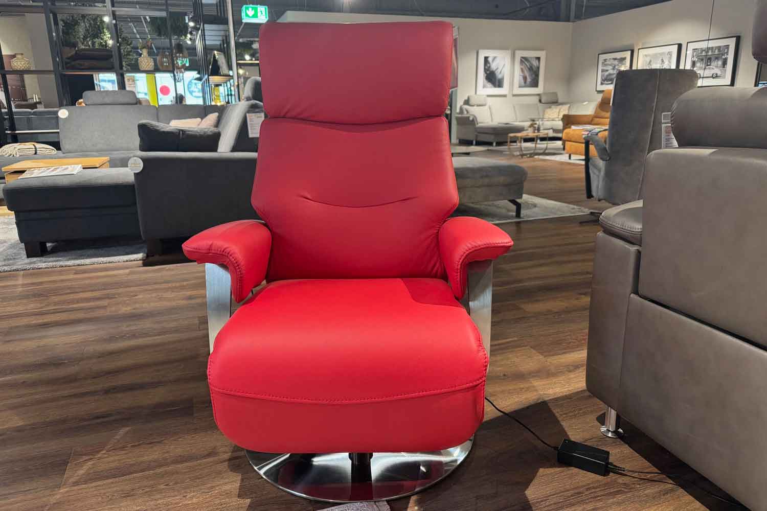 Cuoio Leder Relaxsessel inkl. 3-motorischer Relaxfunktion mit Herz-Waage und Akku