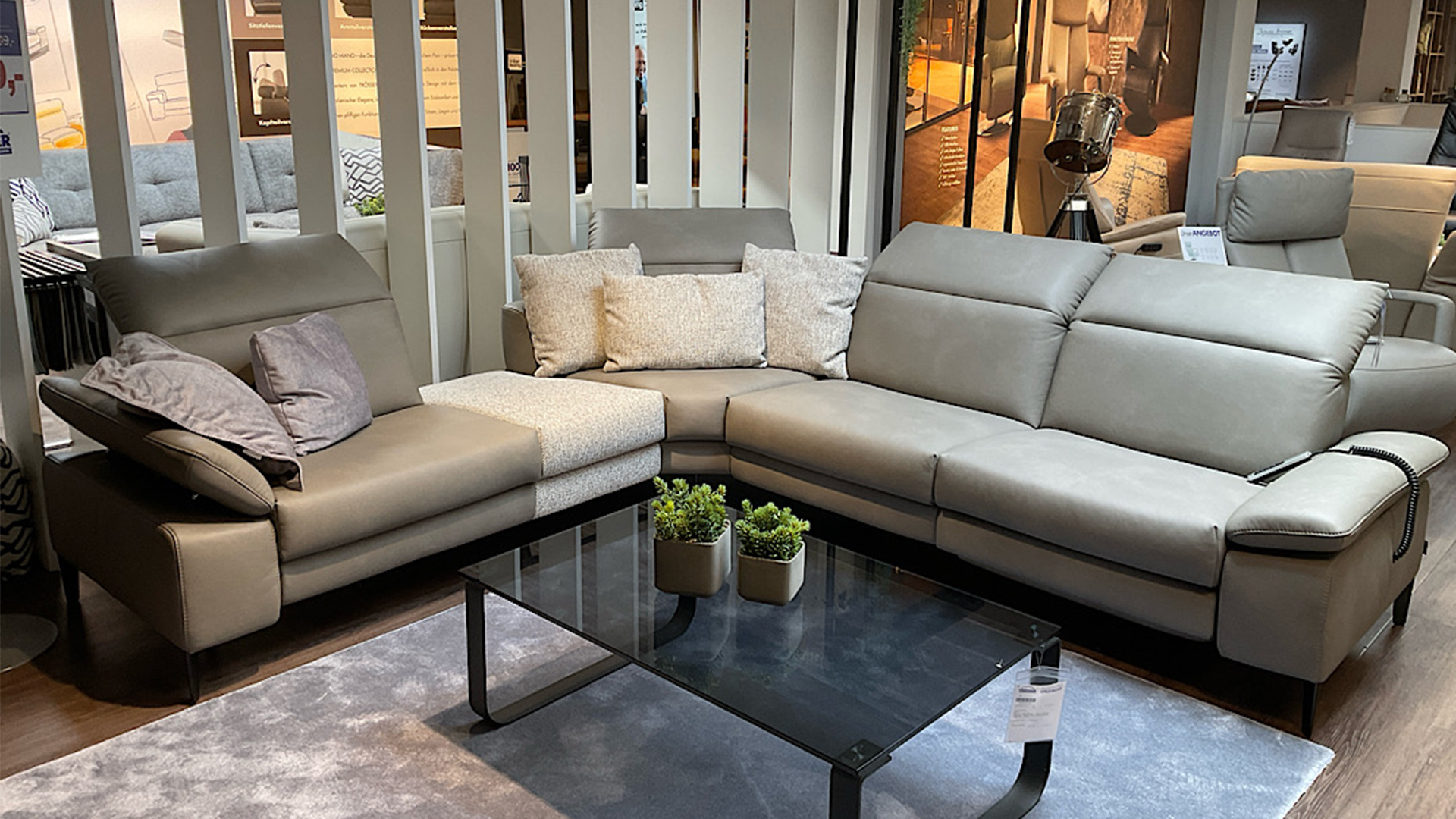 Thomas Brunner Ecksofa inkl. Relaxfunktion Leder-0764020600-40WW-A