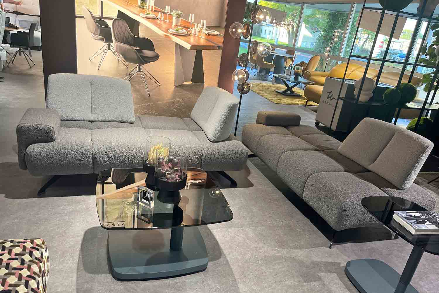 WK Wohnen Joker Couchgarnitur mit Funktion in Stoff