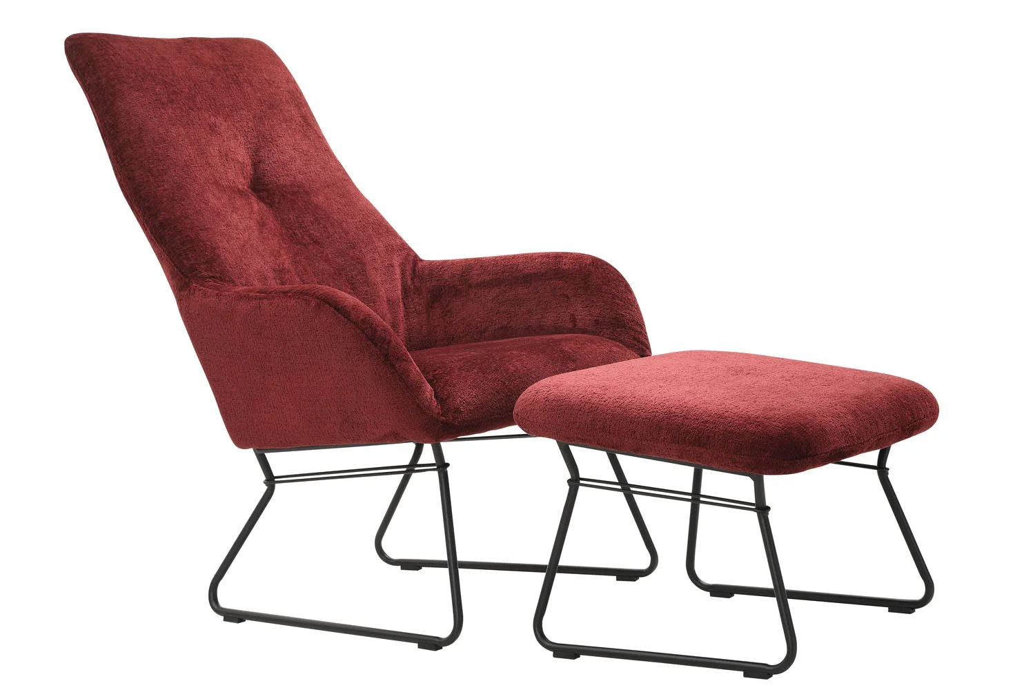 Sessel Diva inkl. Hocker in Stoff