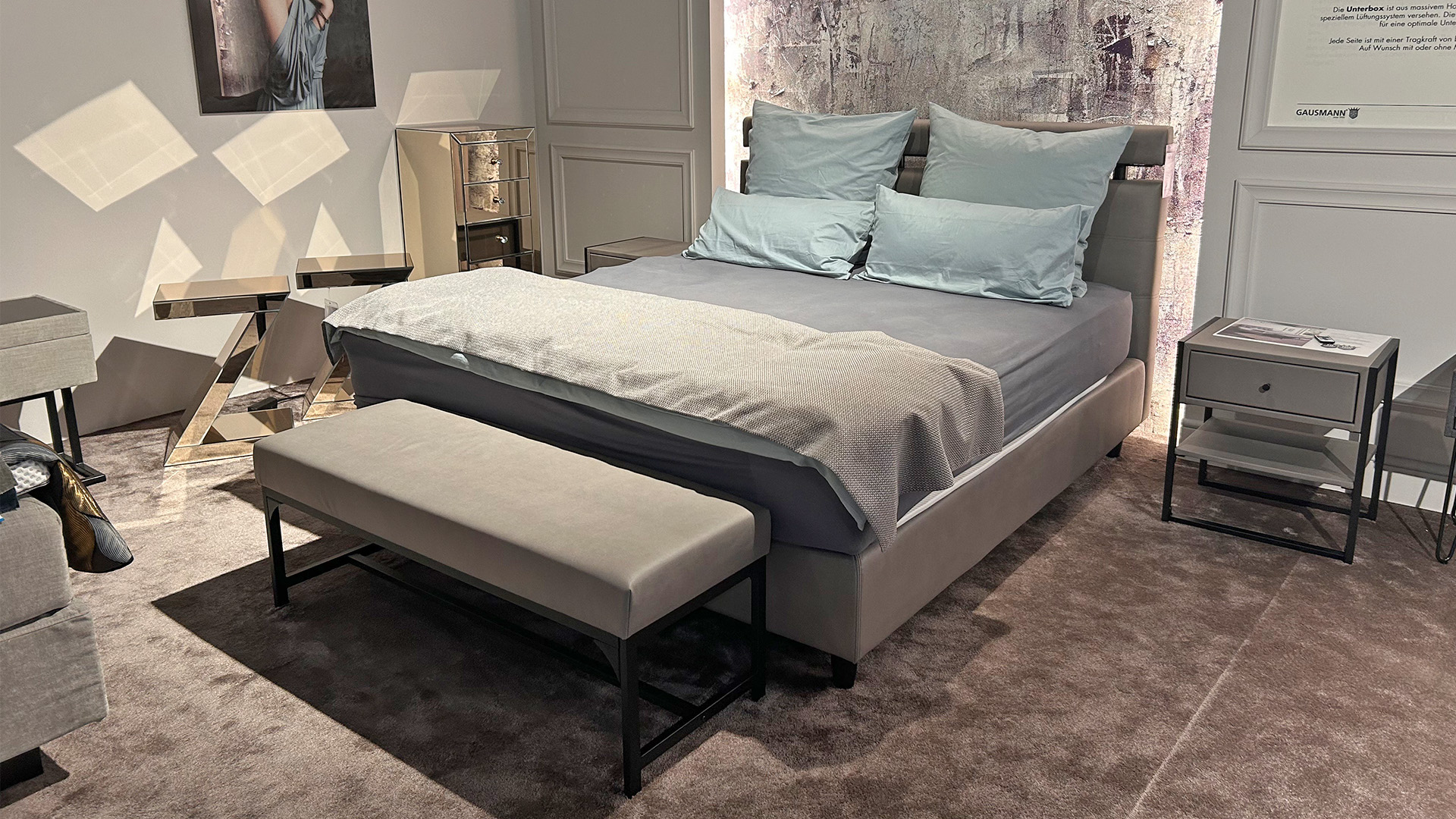 Gausmann Boxspringbett mit Bettbank und LED-Leiste in Smart Touch Stoff-0326009100-36WW-A