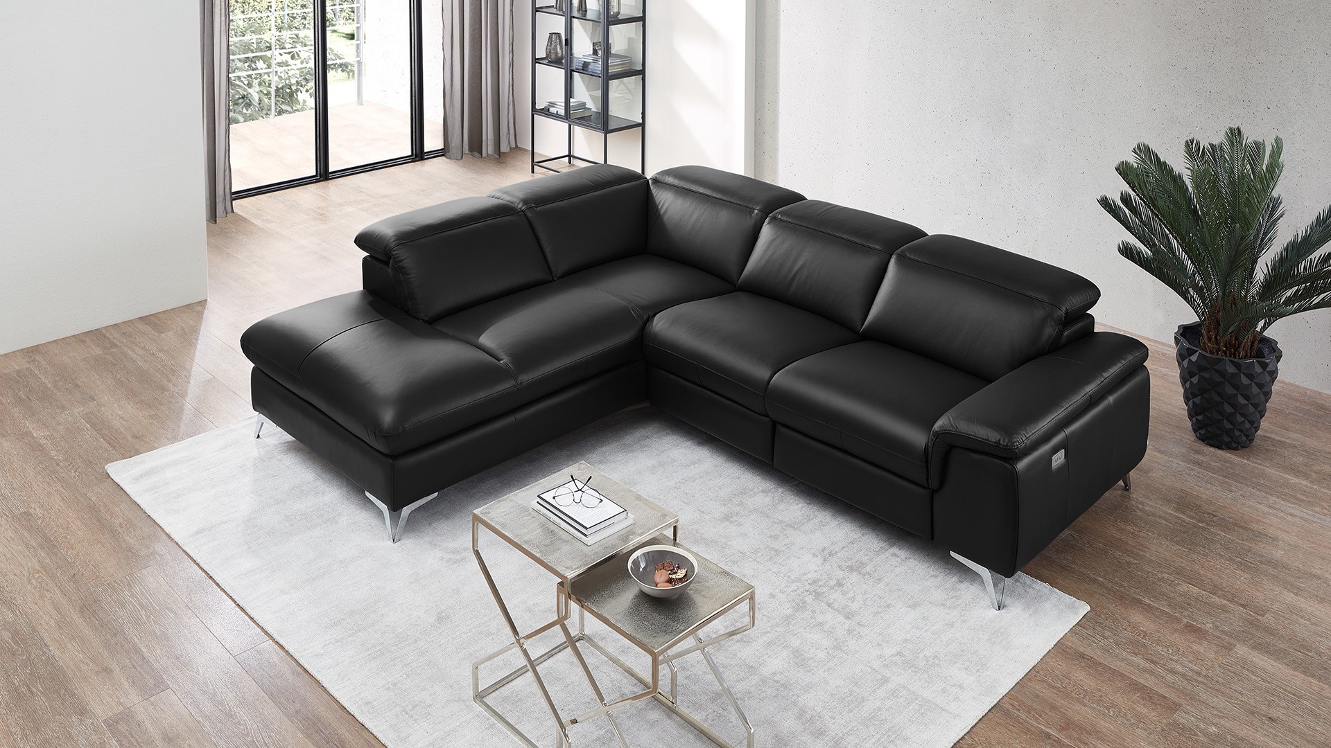 Ecksofa Seahawk mit motorischer Relaxfunktion in Leder Ecksofa Seahawk mit motorischer Relaxfunktion in Leder