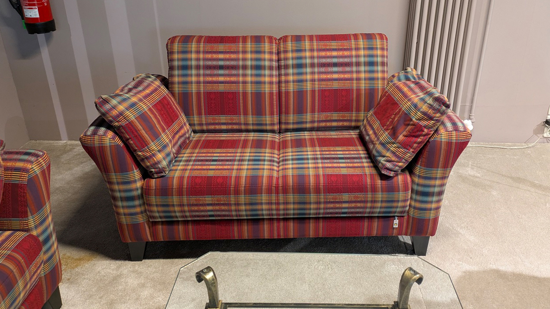Couchgarnitur mit Sessel inkl. Funktionen in Stoff-0158005400-02-33WW-A