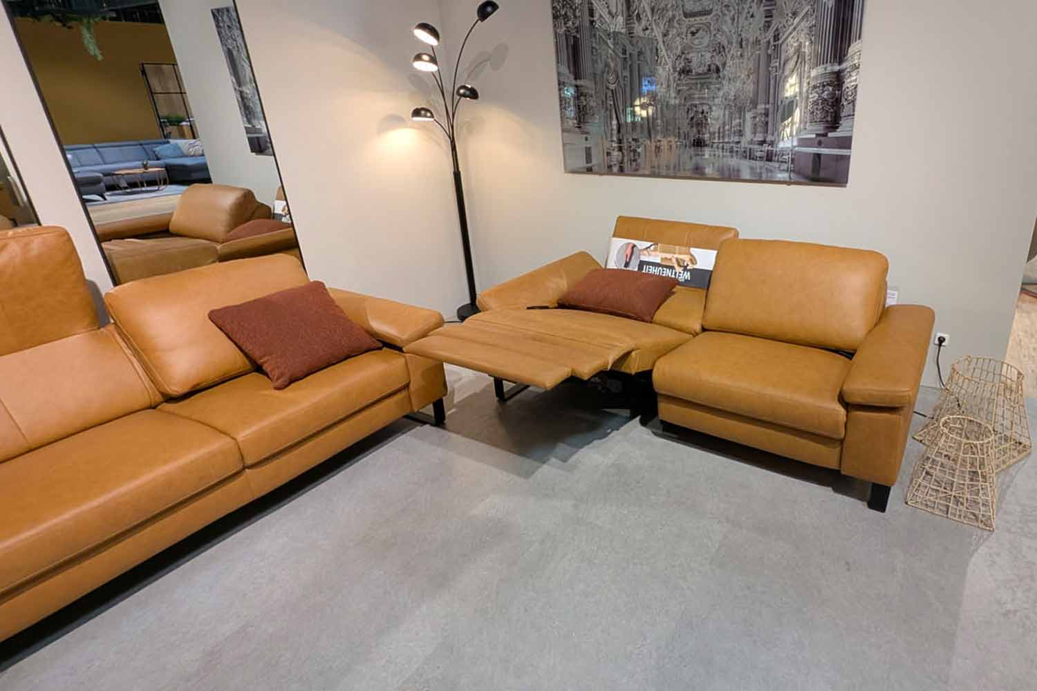 Candy Couchgarnitur inkl. motorischer Relaxfunktion in Leder
