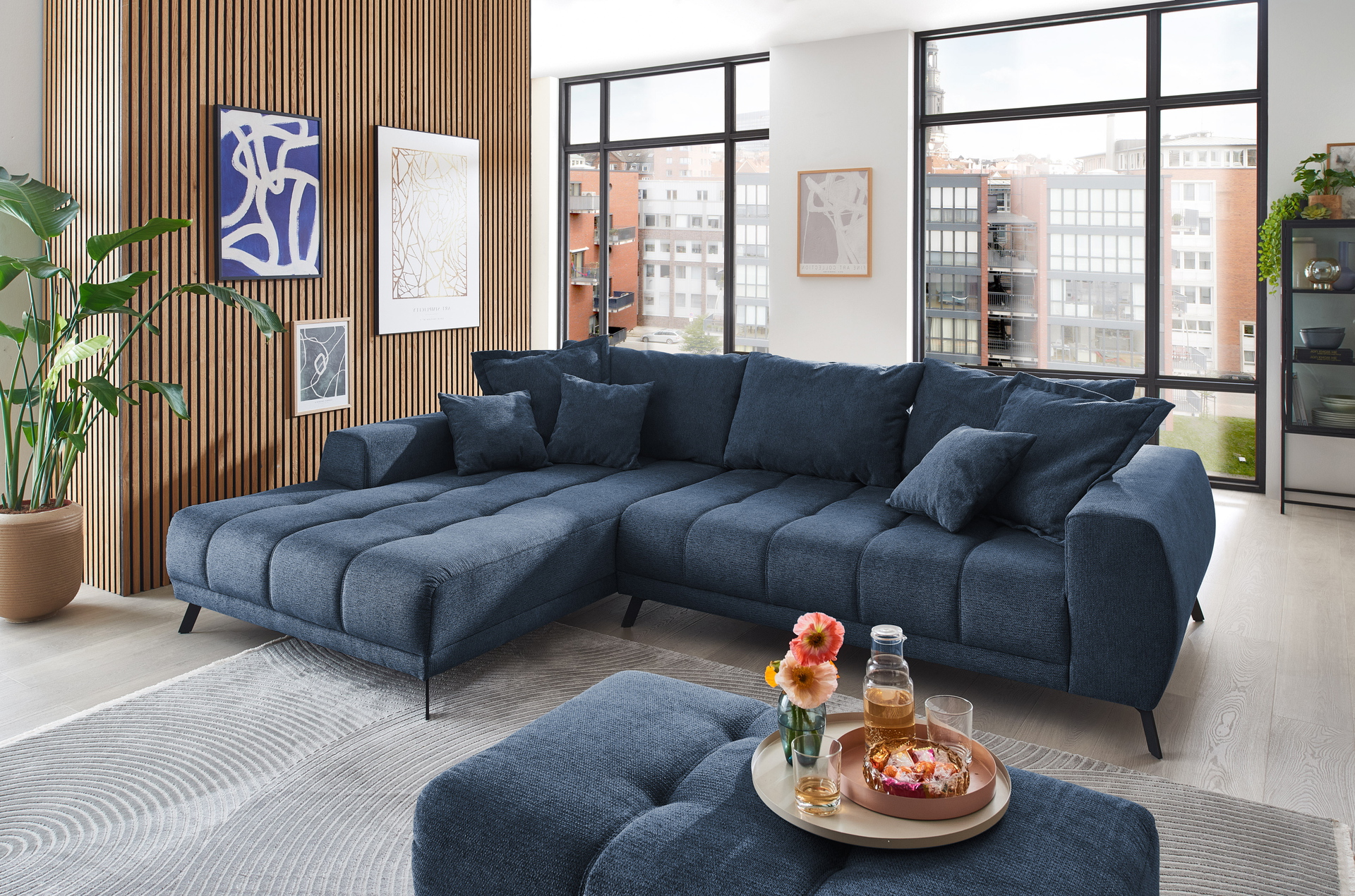 Stoff Ecksofa Abby in L-Form 