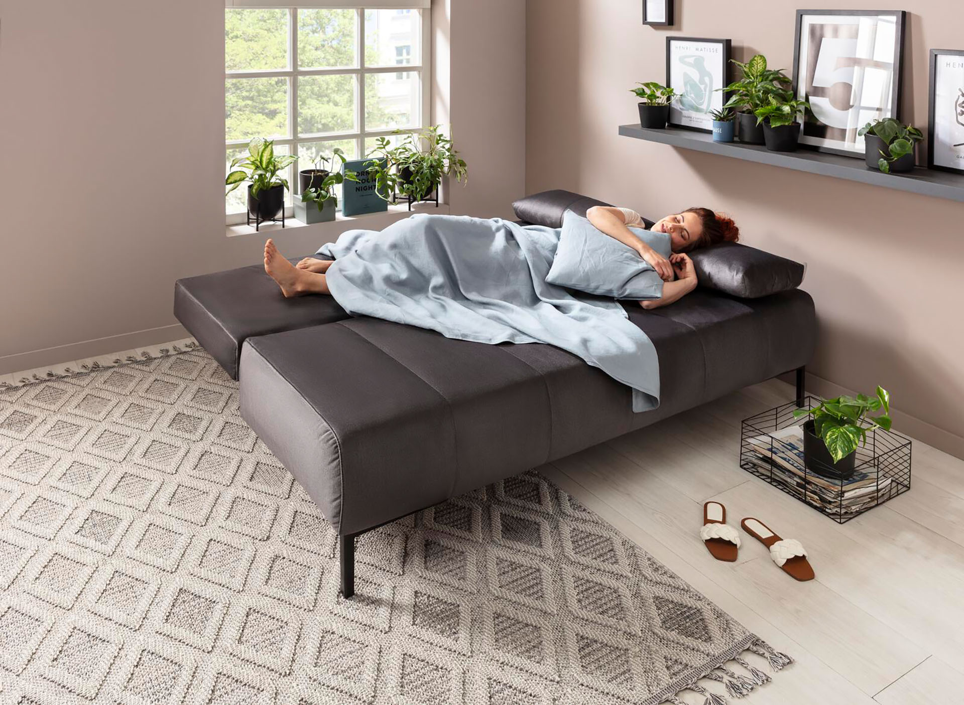 Schlafsofa Happy mit Bettkasten