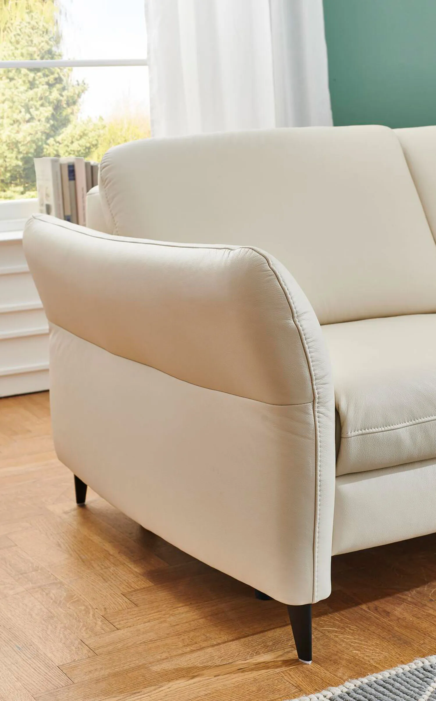 Leder Ecksofa kleine L-Form