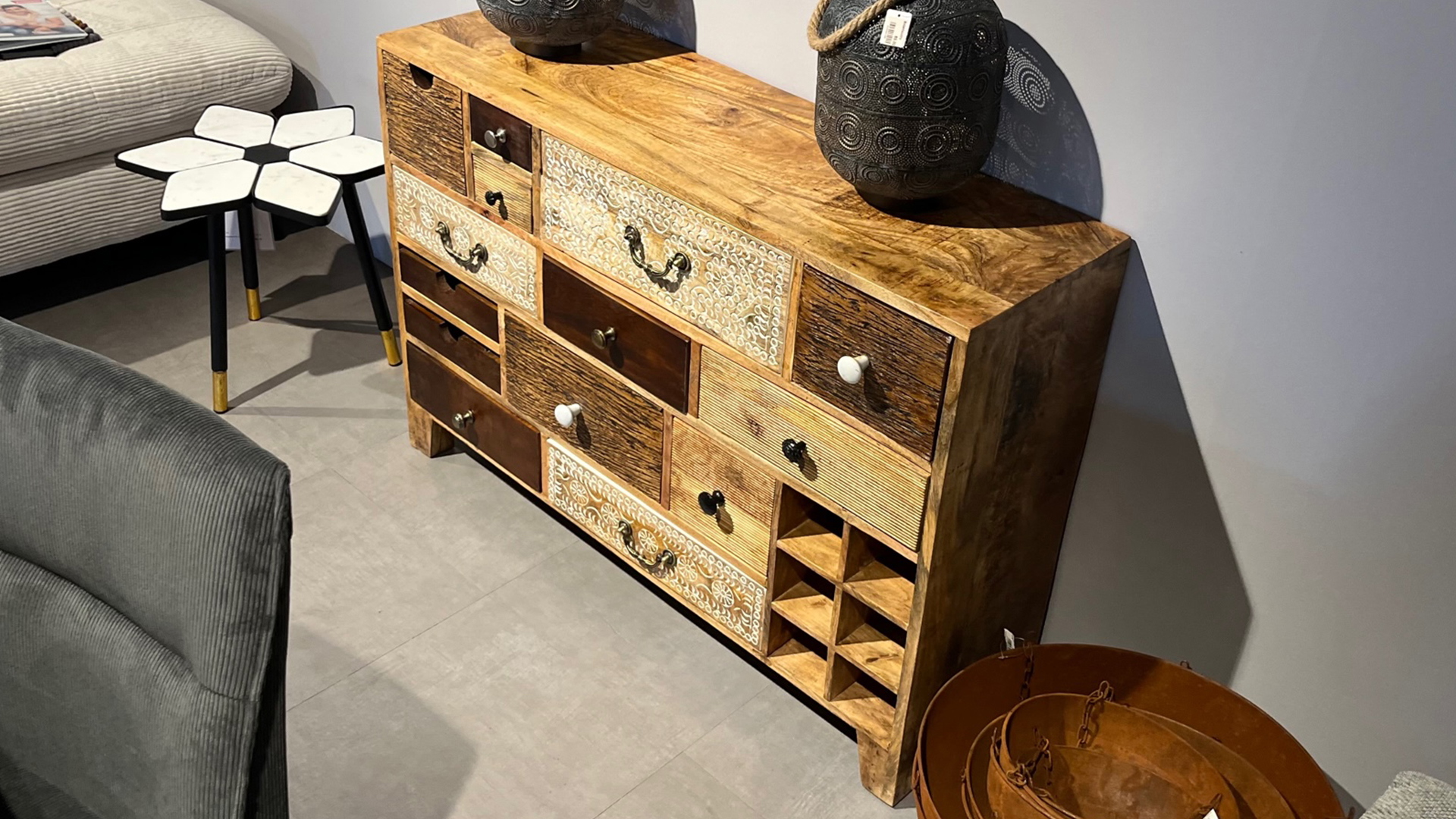 Gutmann Sideboard mit Schubladen in Holz-0310020401-36WW-A