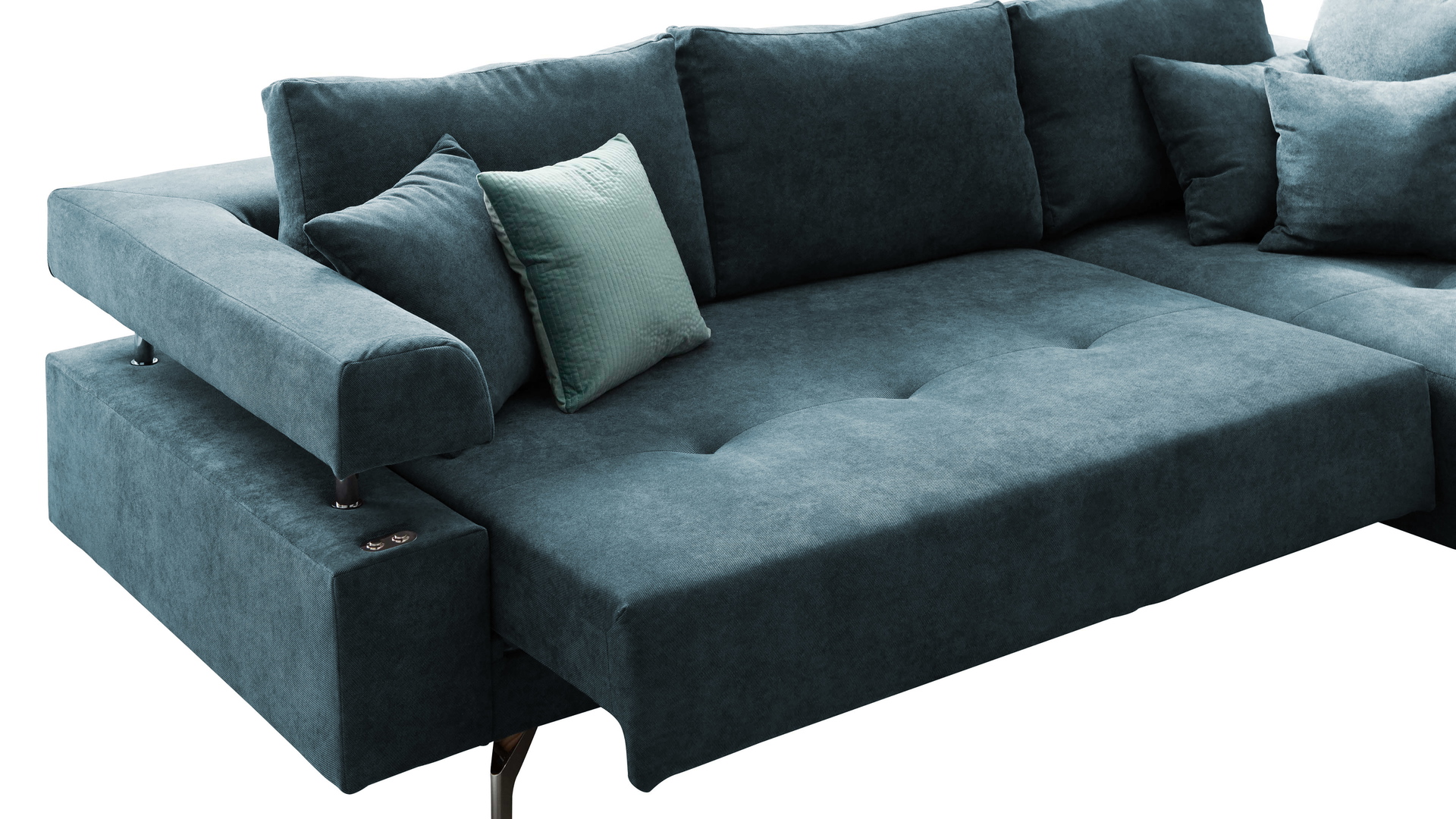 Ecksofa Dream mit motorischer Sitztiefenverstellung in Stoff-06460128WW.4