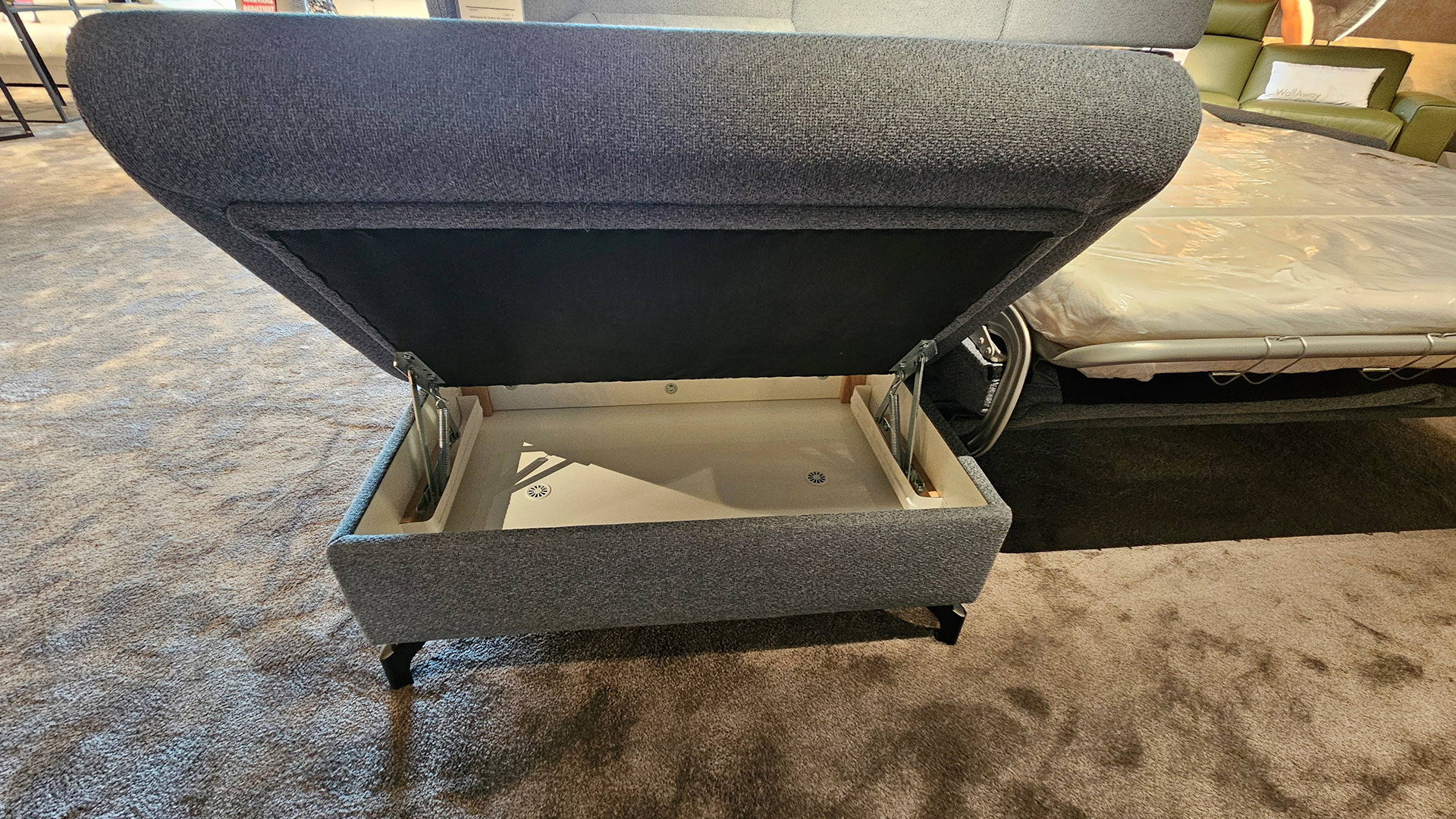 Ecksofa mit Kaltschaummatratze und Stauraum in Stoff -0768021701-49WW-A