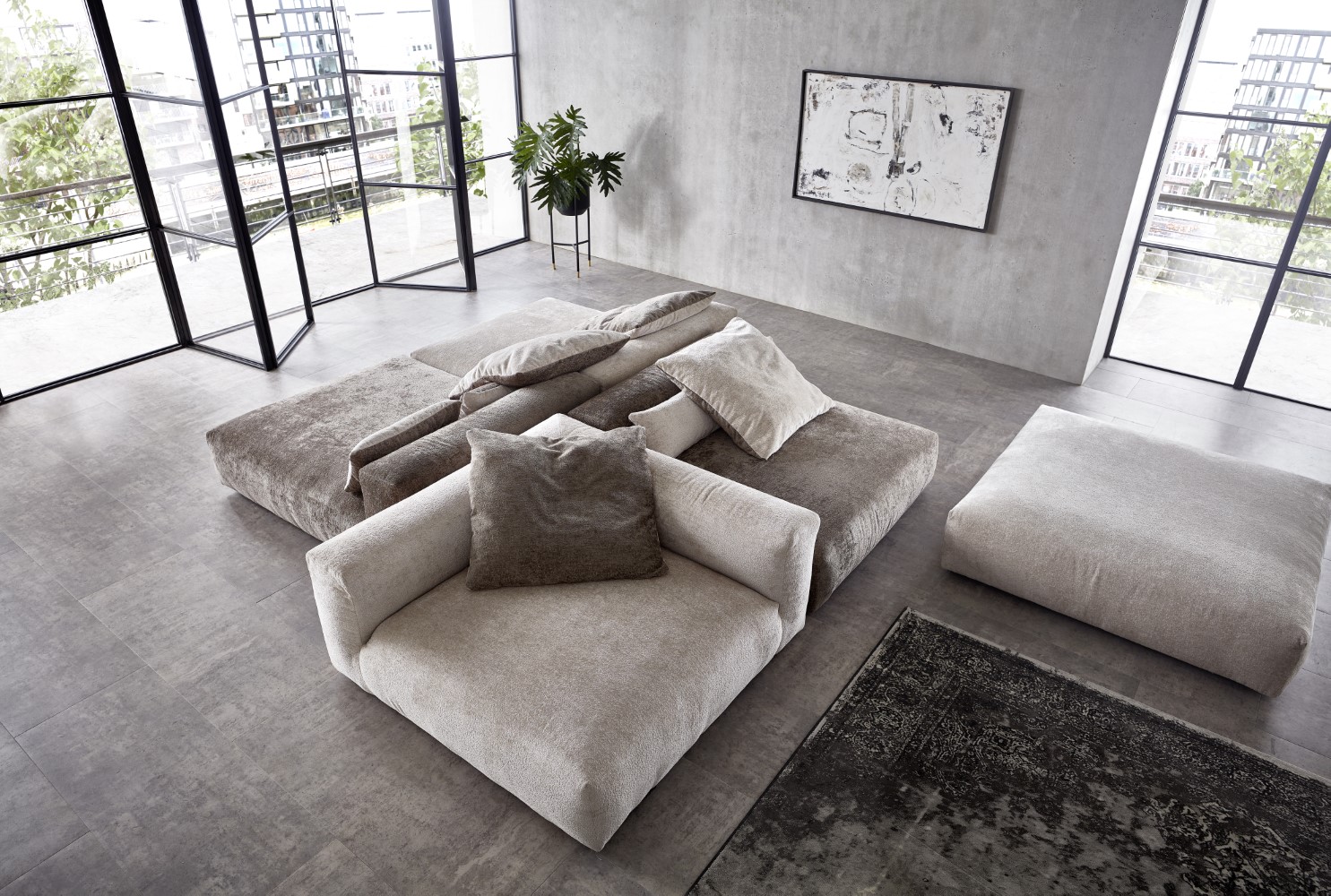 Designer Sofa in Stoff variabel