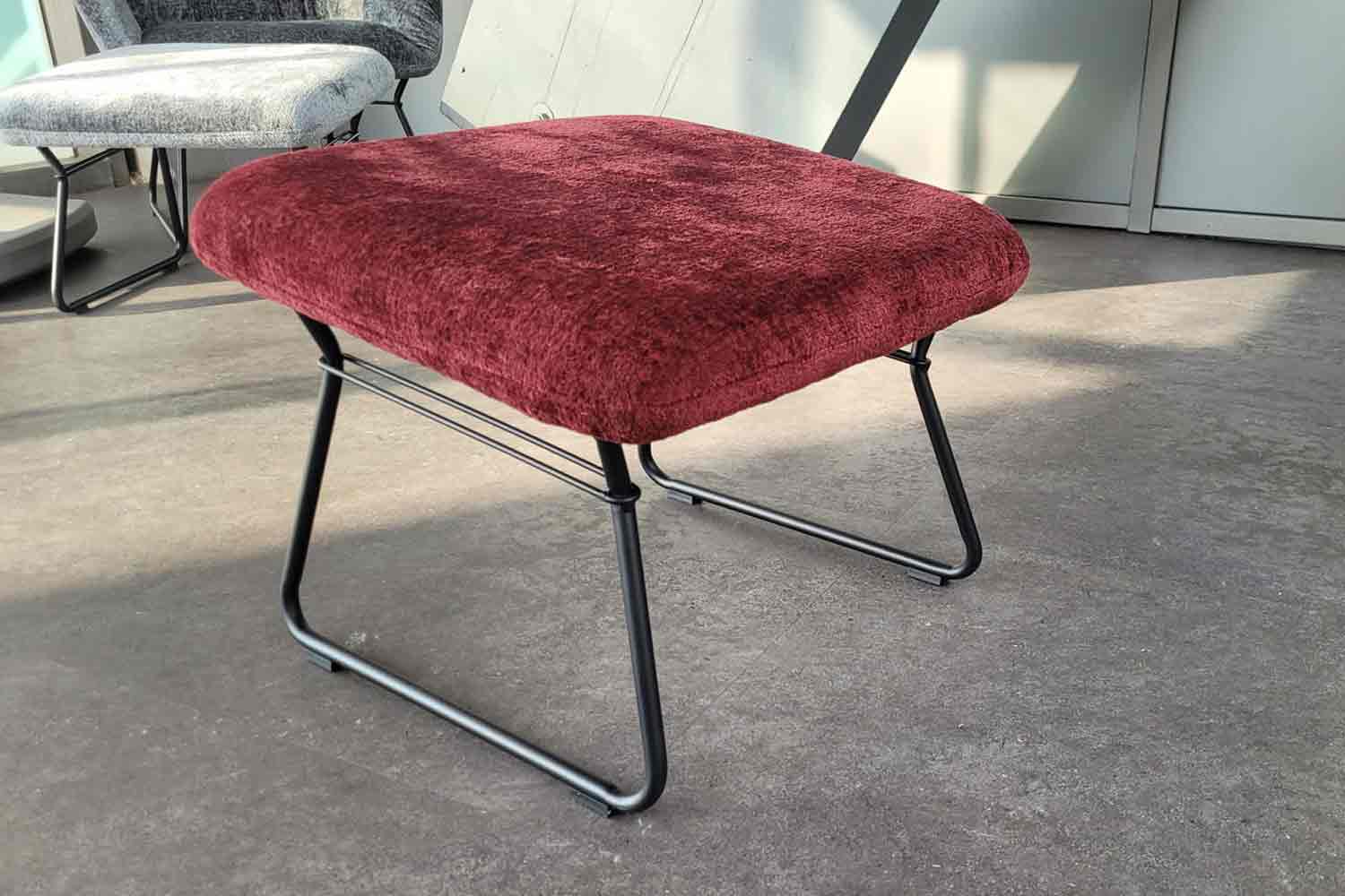 Stoff Sessel inkl. Hocker