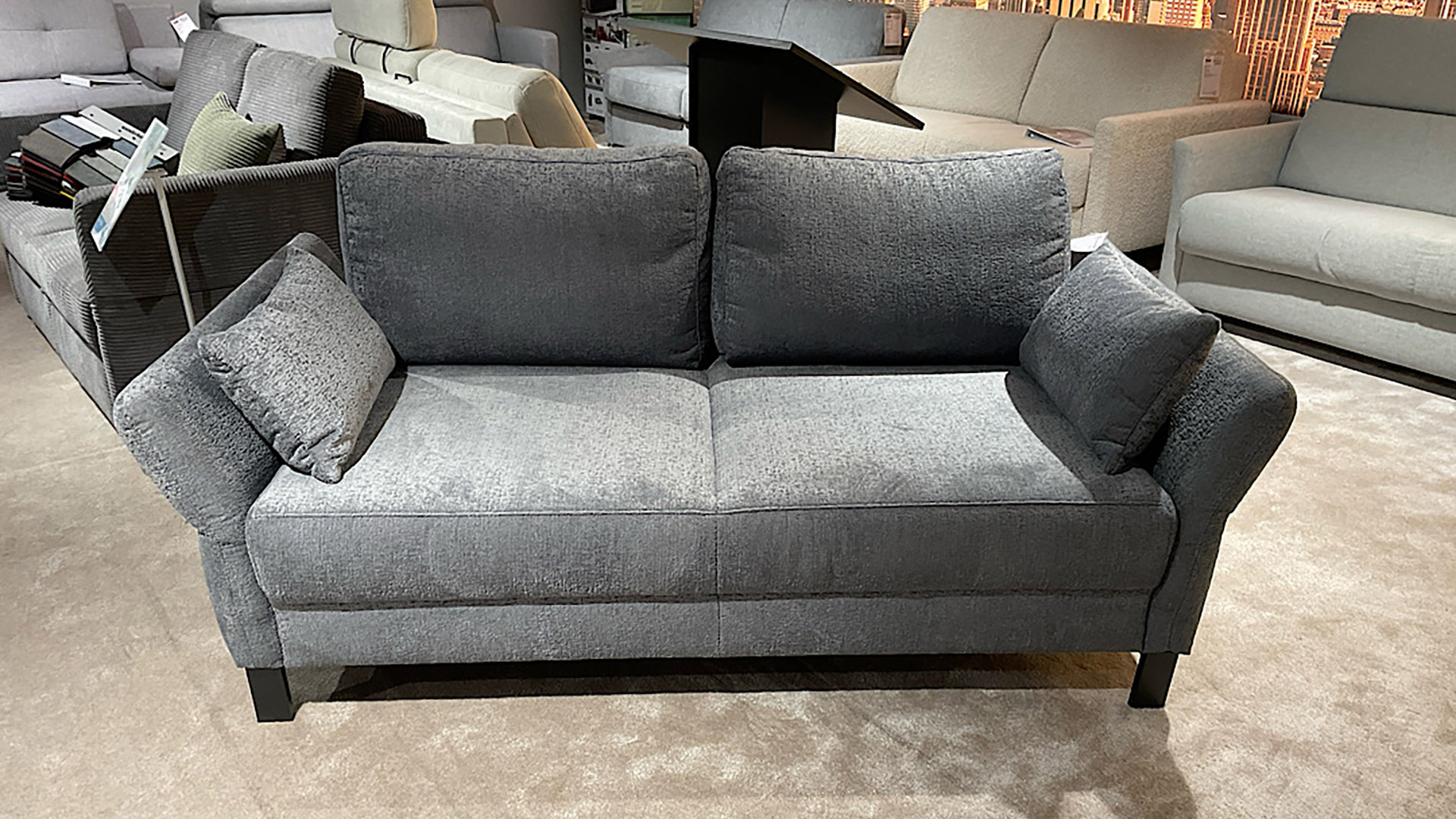 Schlafsofa mit Schlaffunktion und Armteilverstellung in Webstoff-0784014200-40WW-A