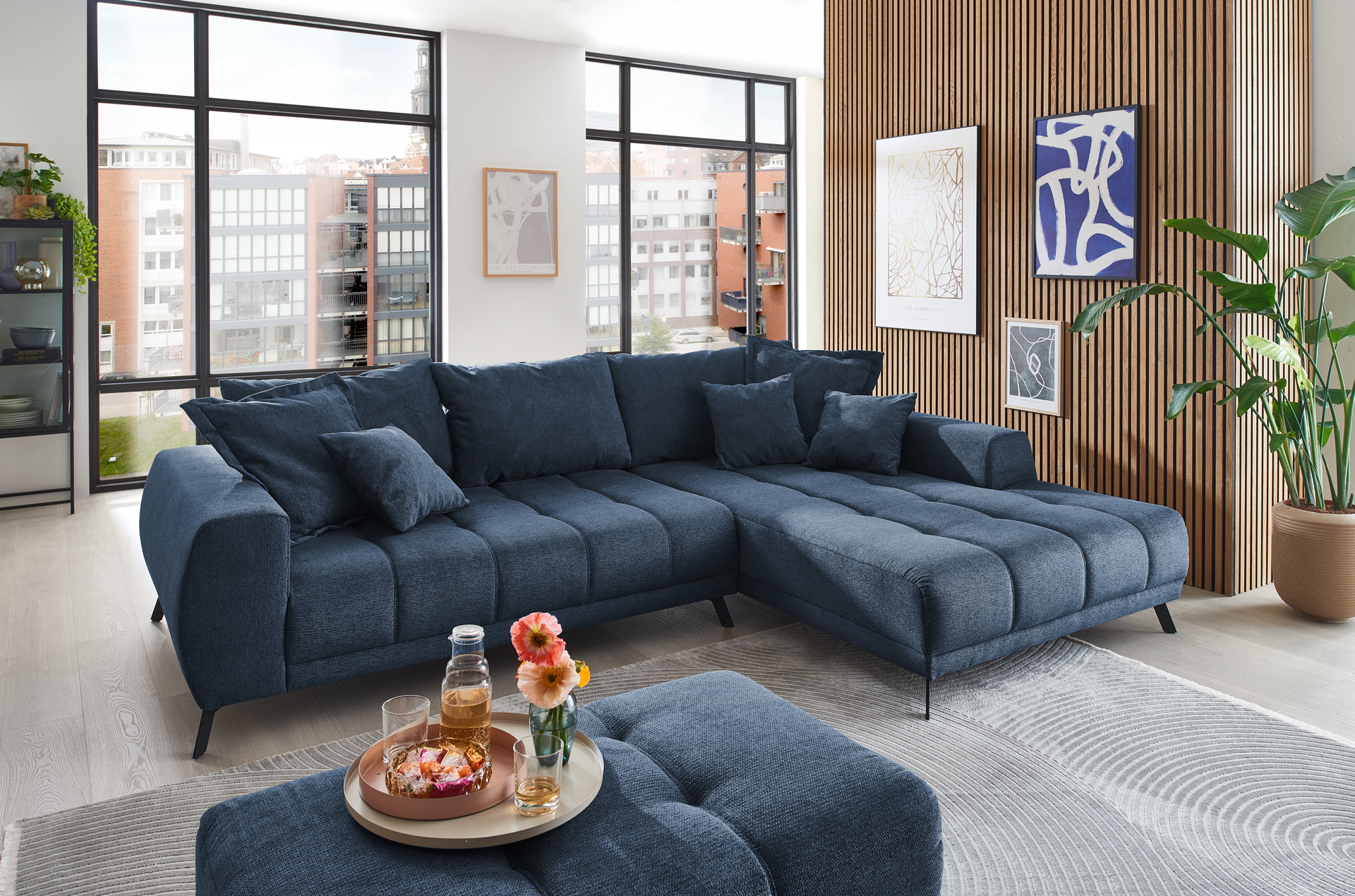 Stoff Ecksofa Abby in L-Form 