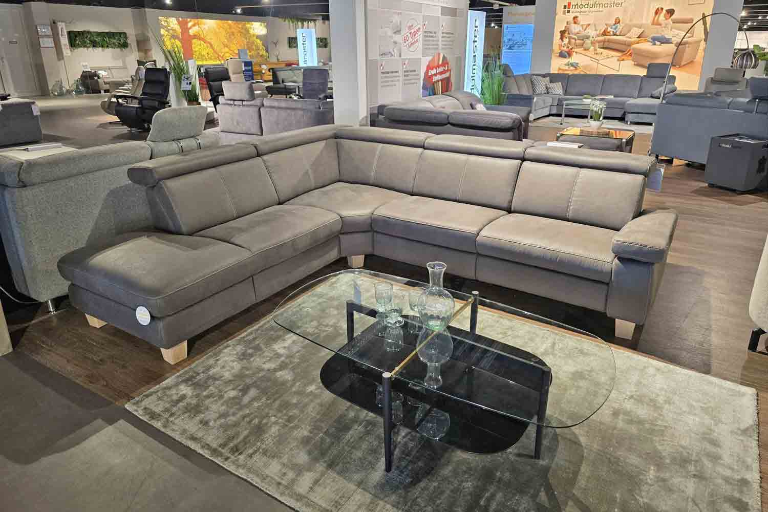 Ecksofa inkl. Funktionen in Mikrofaser
