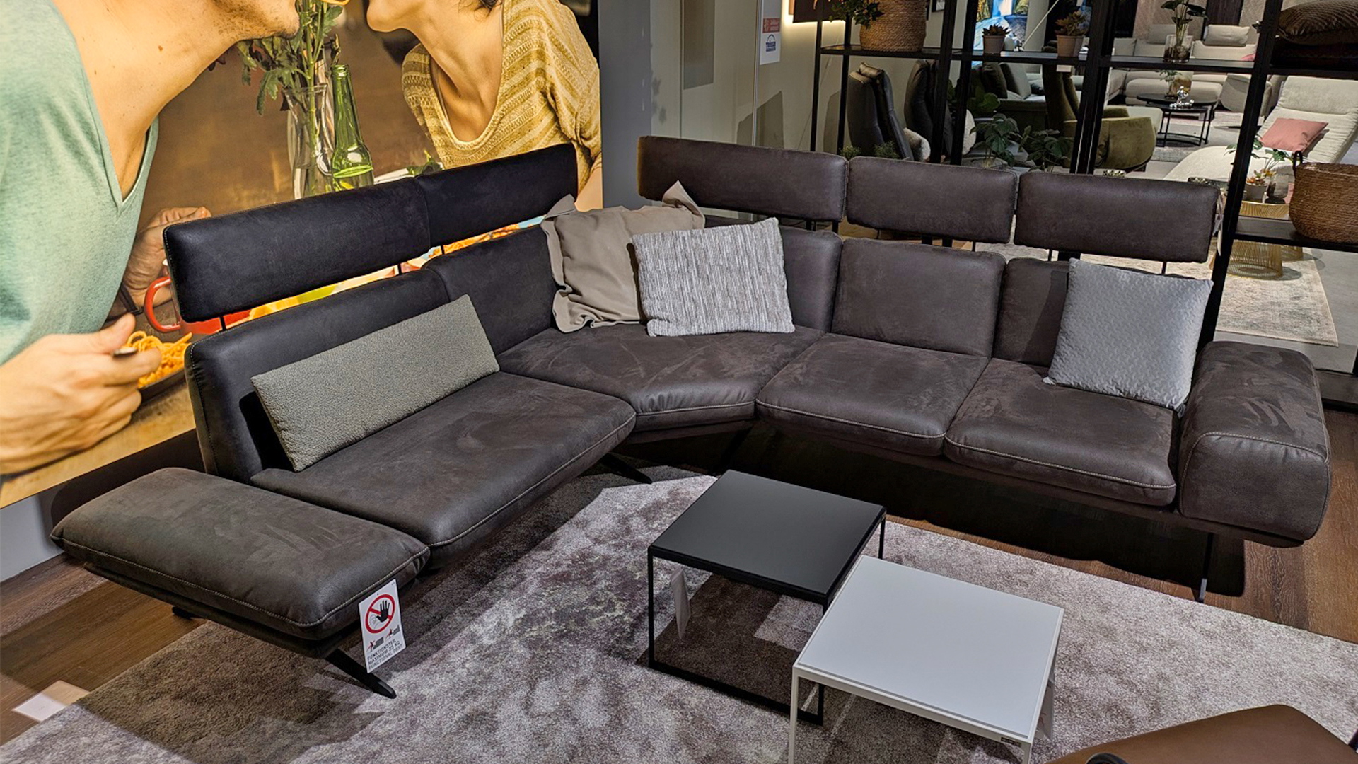 Koinor Ecksofa mit Kopfteilverstellung in Mikrofaser-0160035005-33WW-A