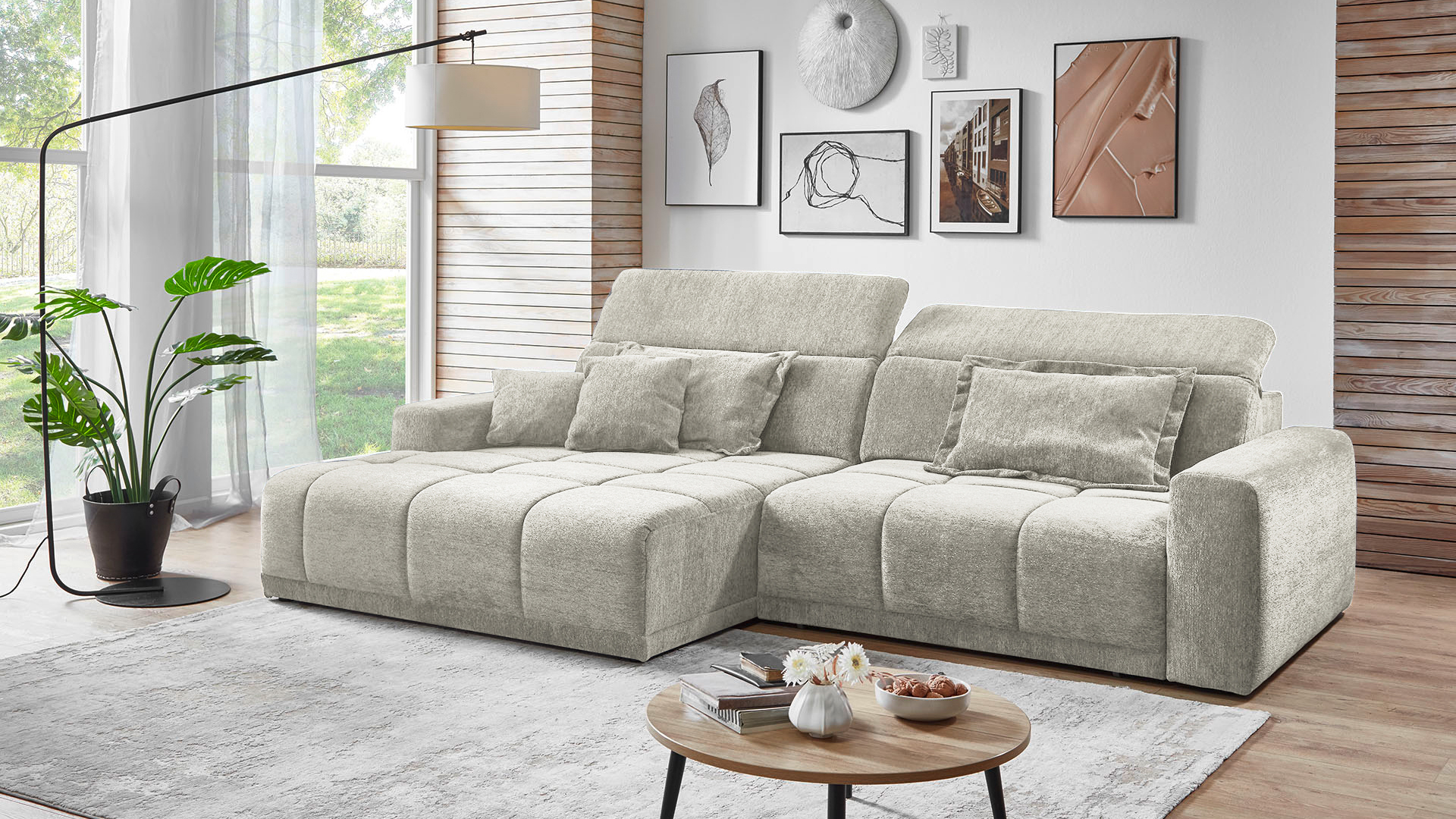 Ecksofa Brook mit motorischem Sitzvorzug in Stoff Ecksofa Brook mit motorischem Sitzvorzug in Stoff-0646Brook00WW