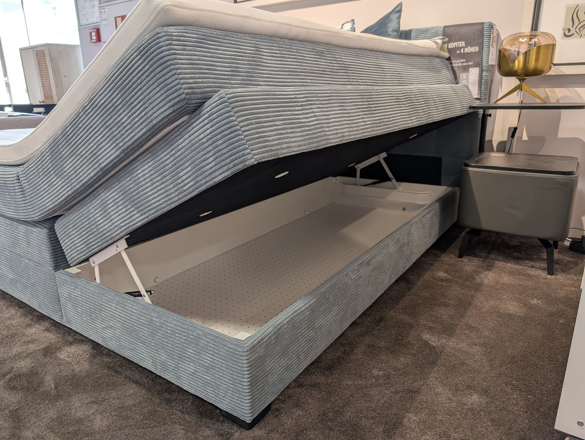 Oschmann Boxspringbett inkl. Bettkasten in Trendstoff Cord -0371000405-38WW-A