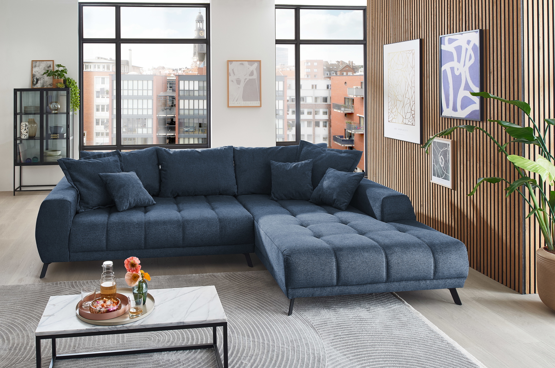 Stoff Ecksofa Abby in L-Form 