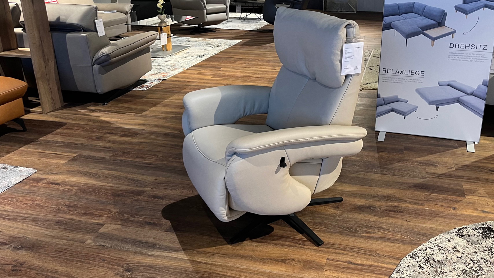 Himolla Relaxsessel mit motorischer Relaxfunktion und Akku in Leder  -0147010717-36WW-A