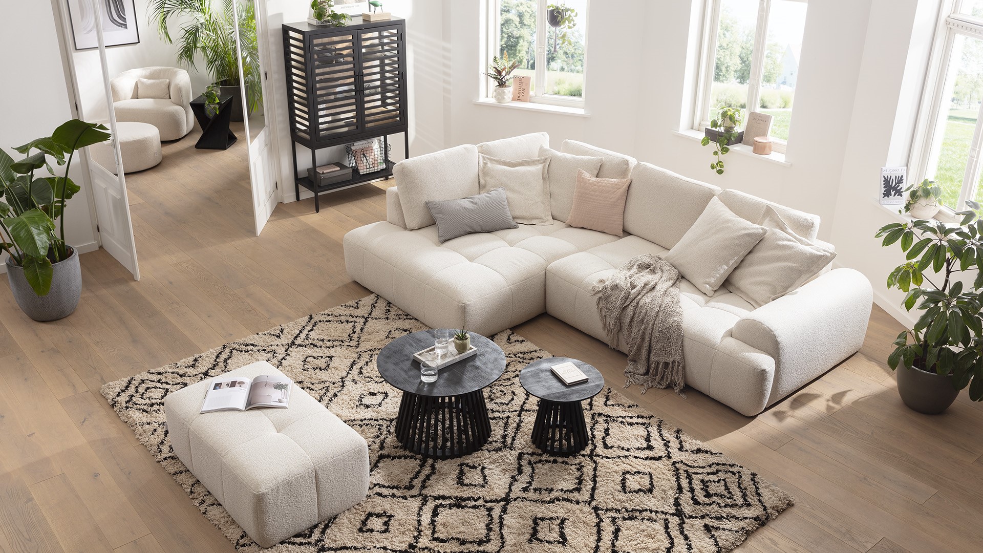 Ginger Moon Ecksofa Energy mit losen Rückenkissen in Stoff-0310Energy00WW