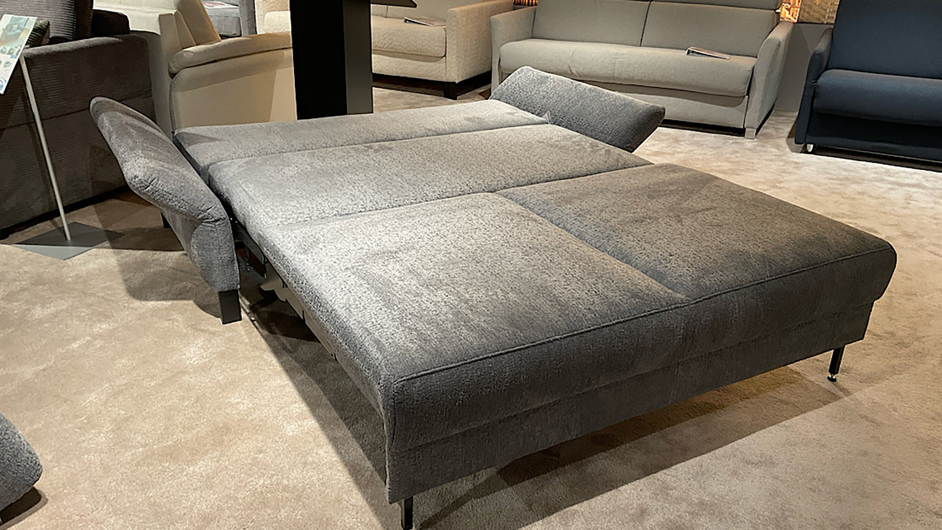 Schlafsofa mit Schlaffunktion und Armteilverstellung in Webstoff-0784014200-40WW-A