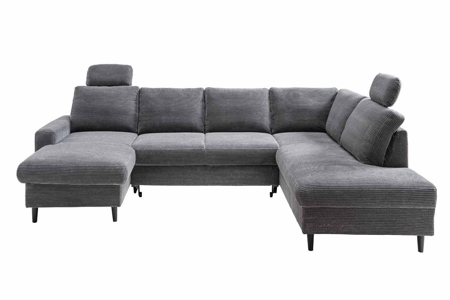 Wohnlandschaft U-Form in Trendstoff Cord