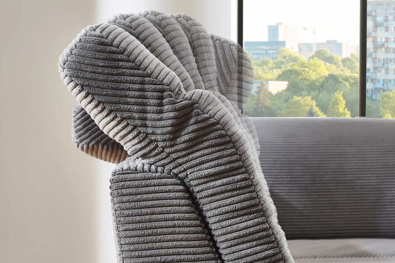 Cord Ecksofa in L-Form