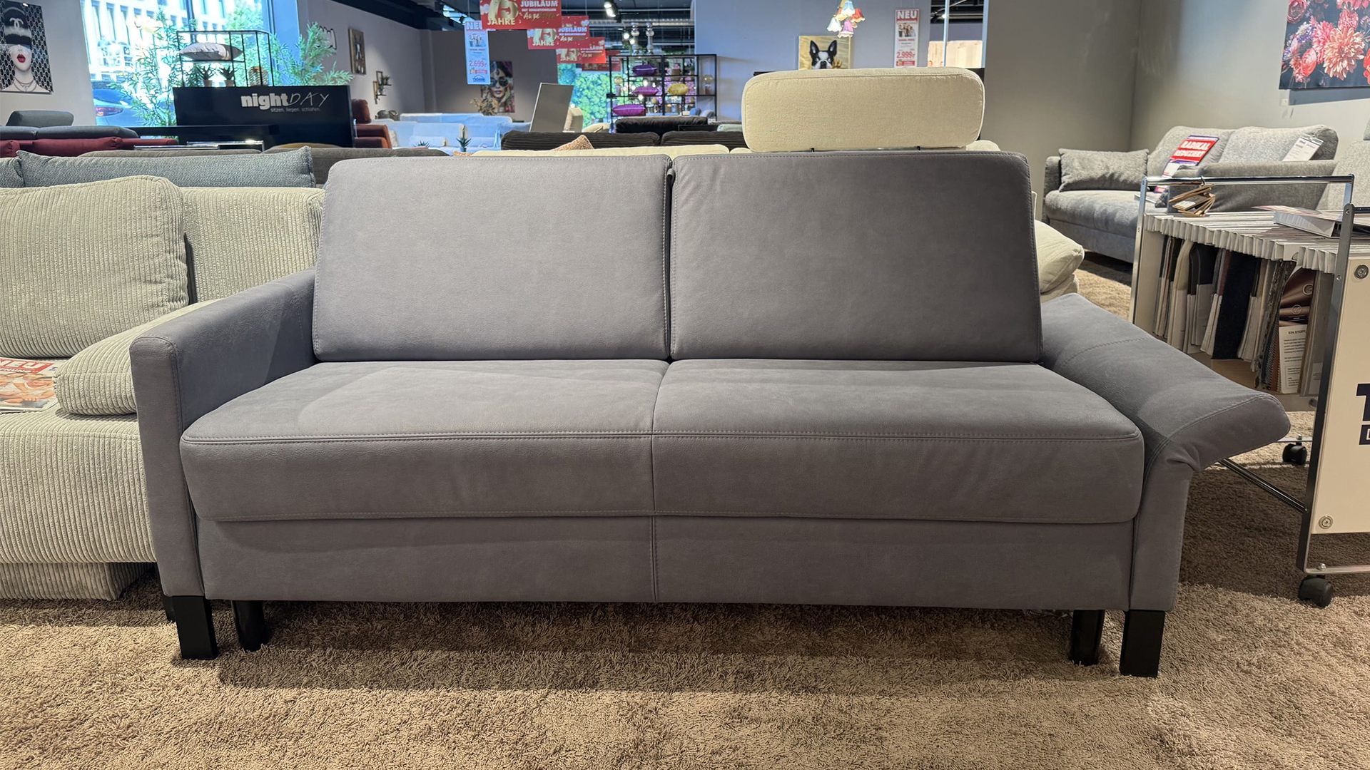 Schlafsofa inkl. Kaltschaummatratze in Mikrofaser -0784012302-36WW-A