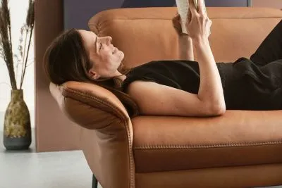 Himolla Ecksofa inkl. manueller Sitztiefen-und Kopfteilverstellung in Leder