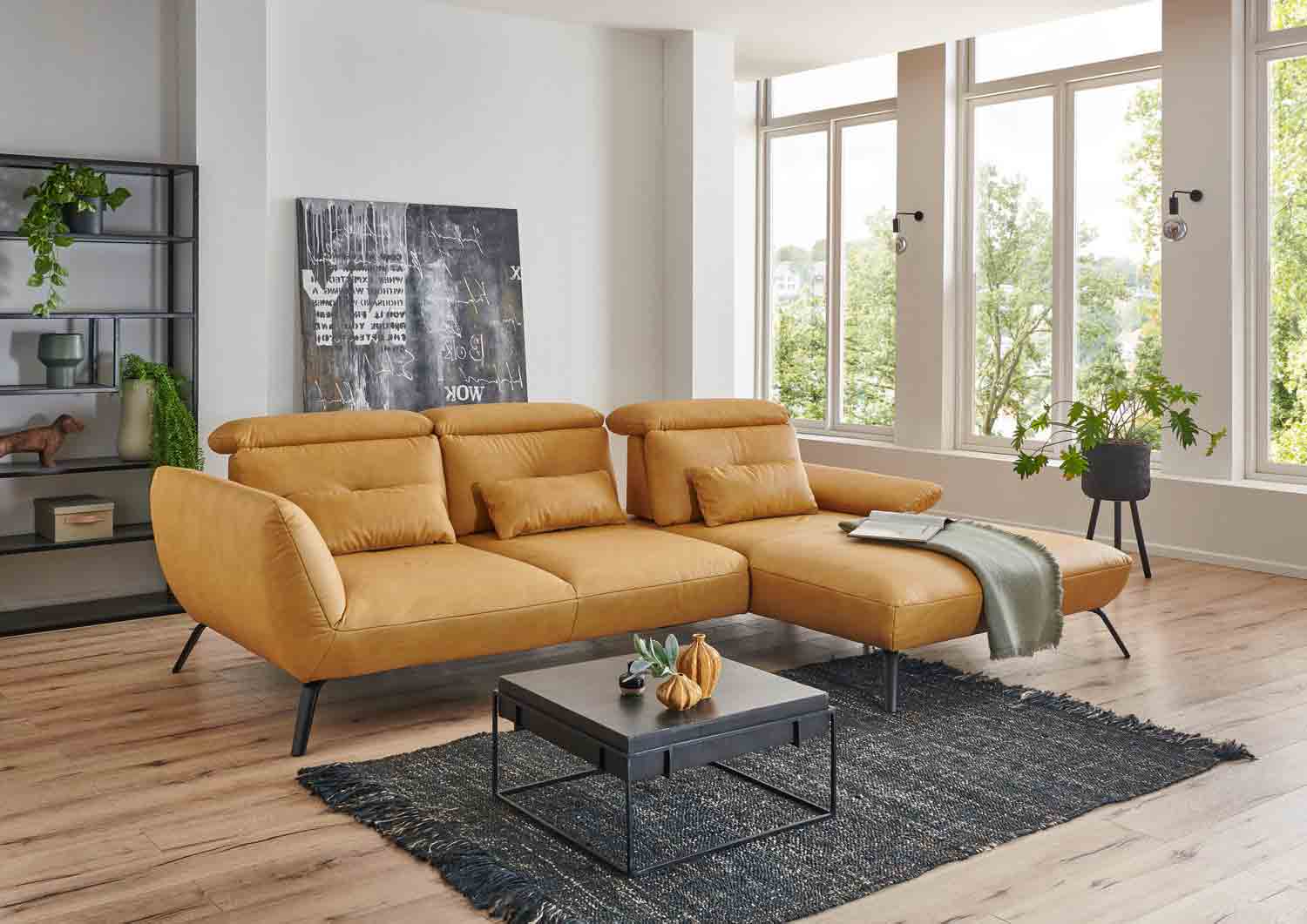 Stoff Ecksofa in L-Form
