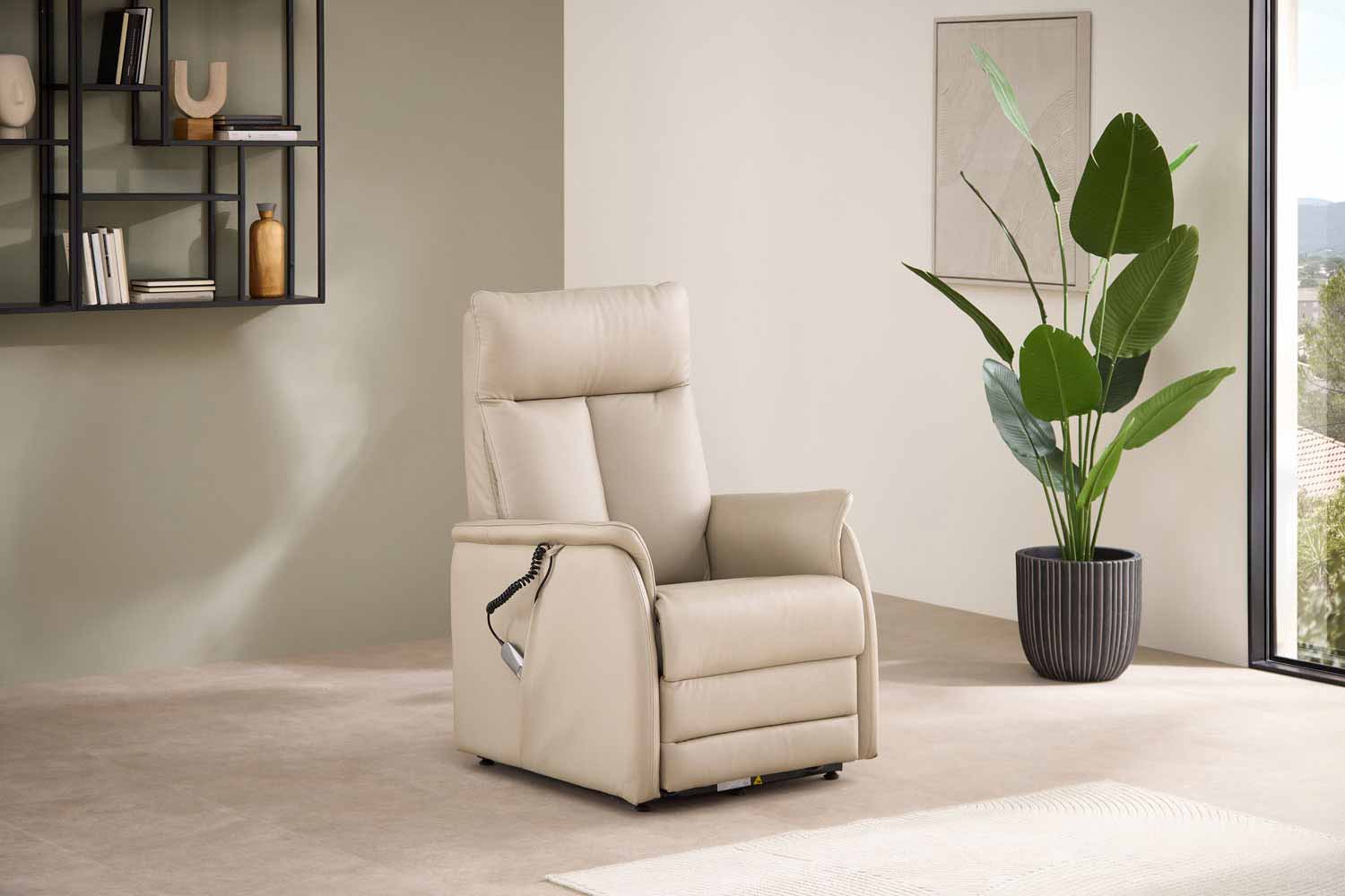 Relaxsessel mit 2-motoren Relaxfunktion und Aufstehhilfe Leder Relaxsessel mit 2-motoren Relaxfunktion und Aufstehhilfe Leder
