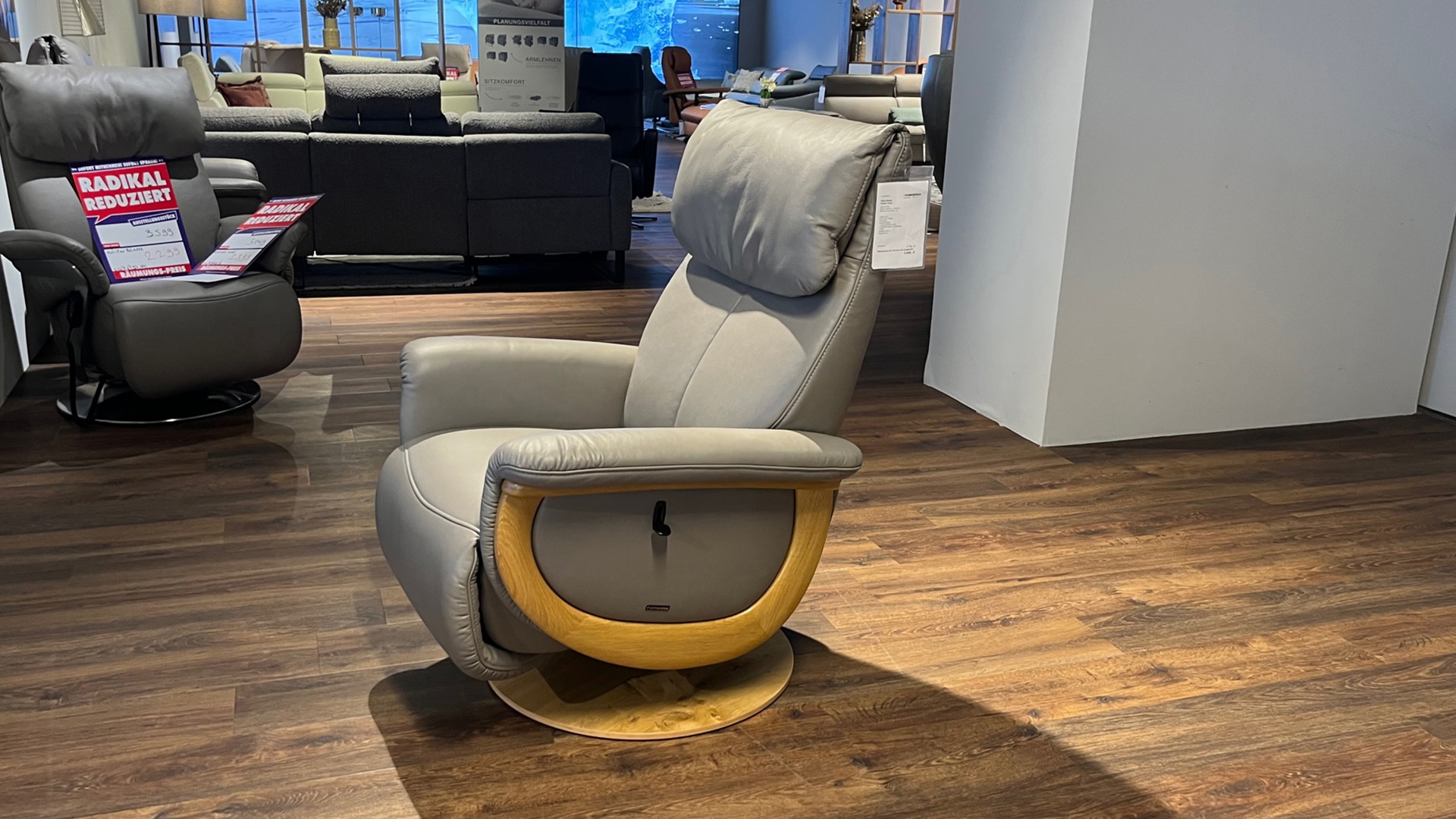 Himolla Relaxsessel mit motorischer Relaxfunktion und Akku in Leder  -0147064516 -36WW-A