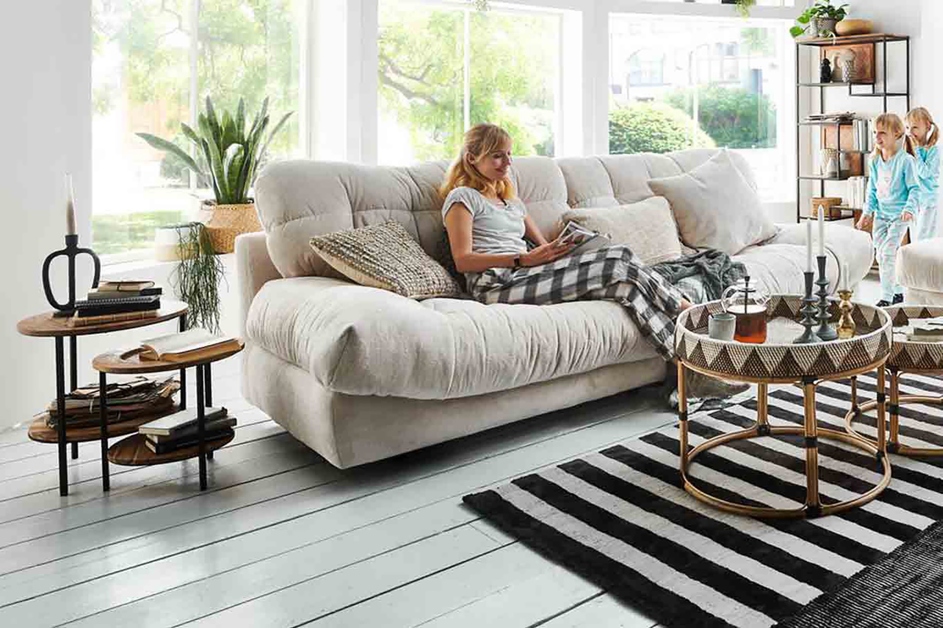 Gutmann Stoff Big Sofa Rometta