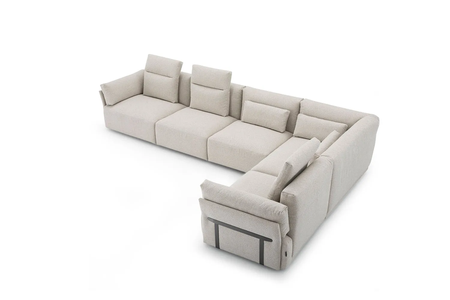 Ecksofa Alessandro inkl. Armteilverstellung Stoff