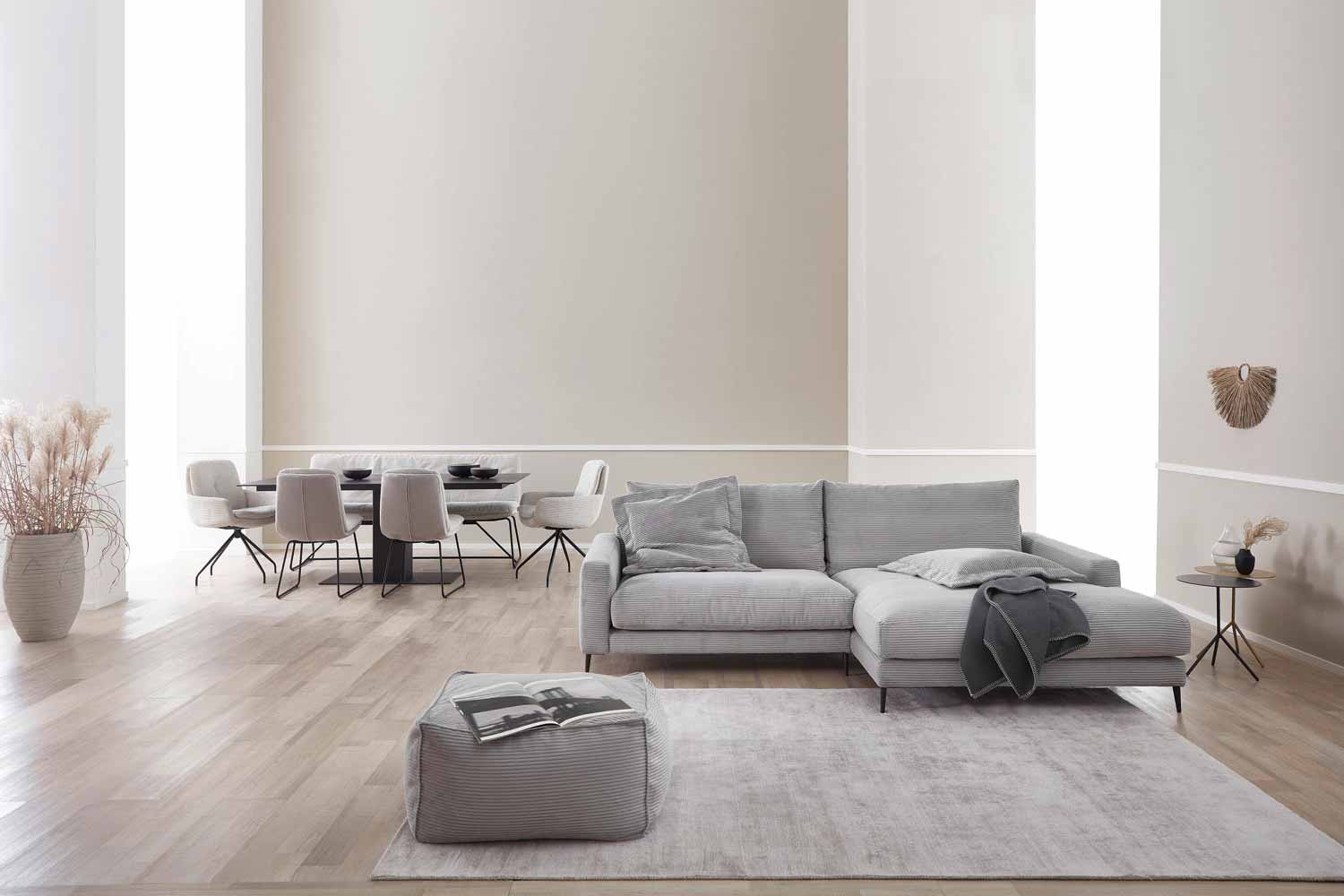 Hilker Stoff Ecksofa HC45 Free L-Form
