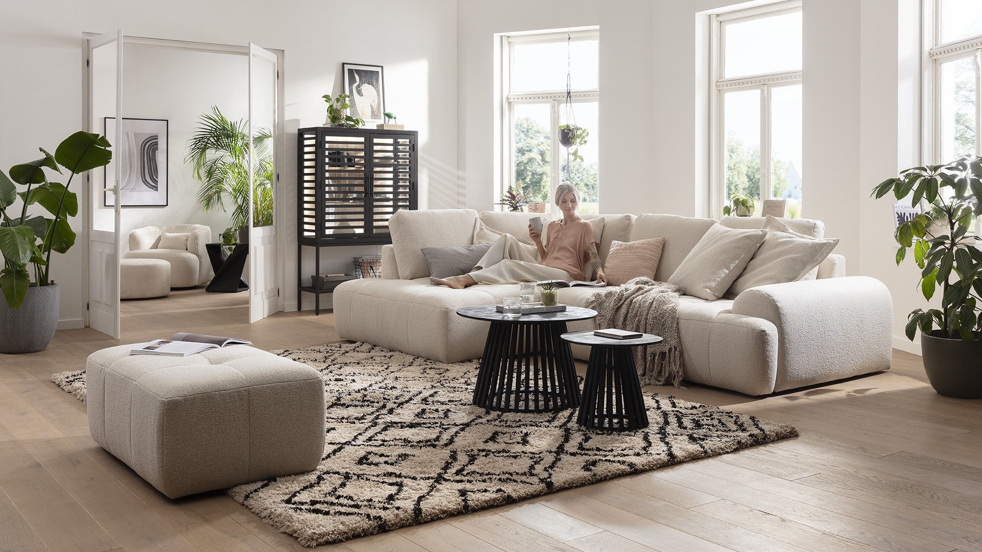 Ginger Moon Ecksofa Energy mit losen Rückenkissen in Stoff-0310Energy00WW