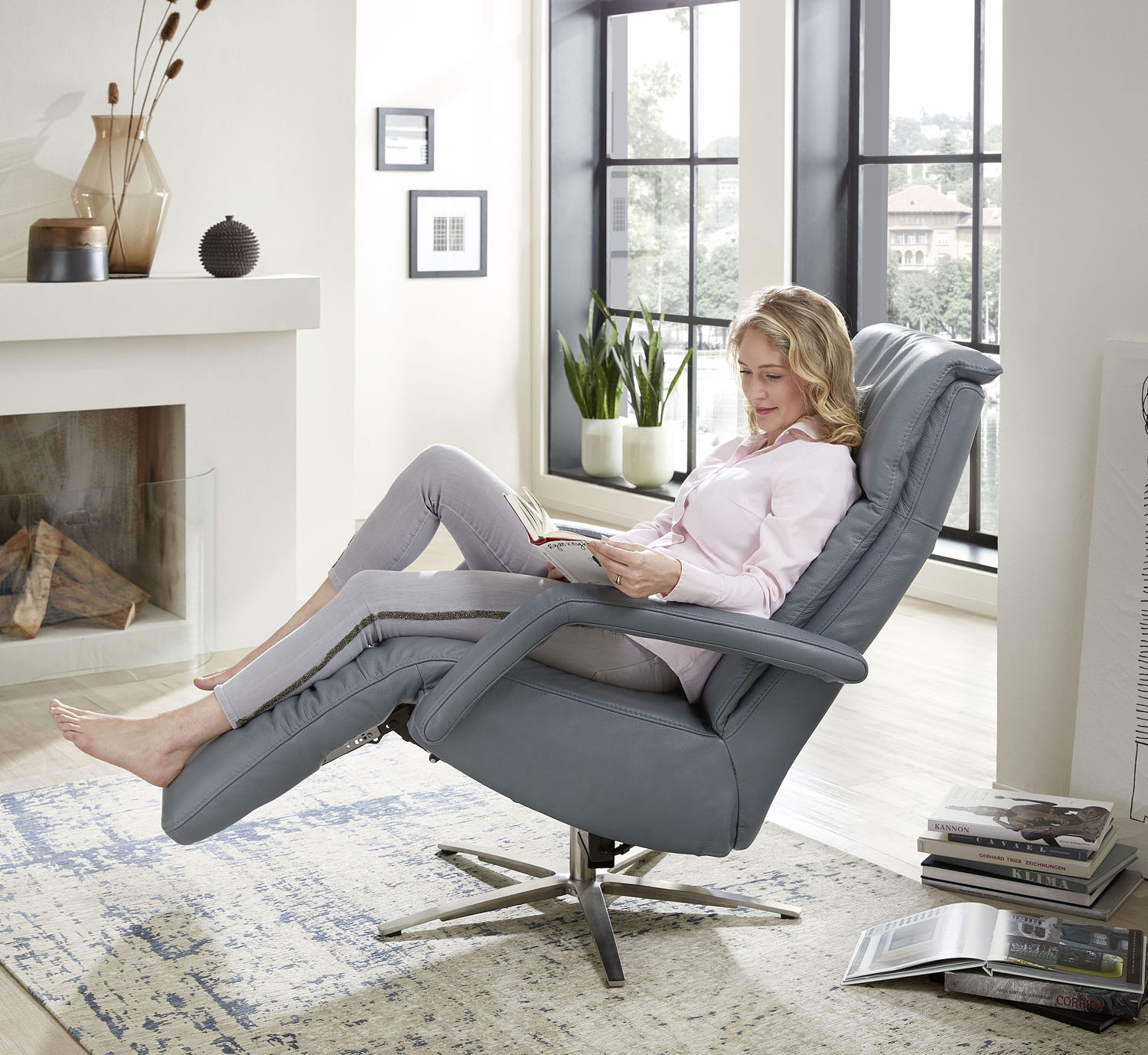 Echt Leder Relaxsessel Madrid mit Herz-Waage Funktion