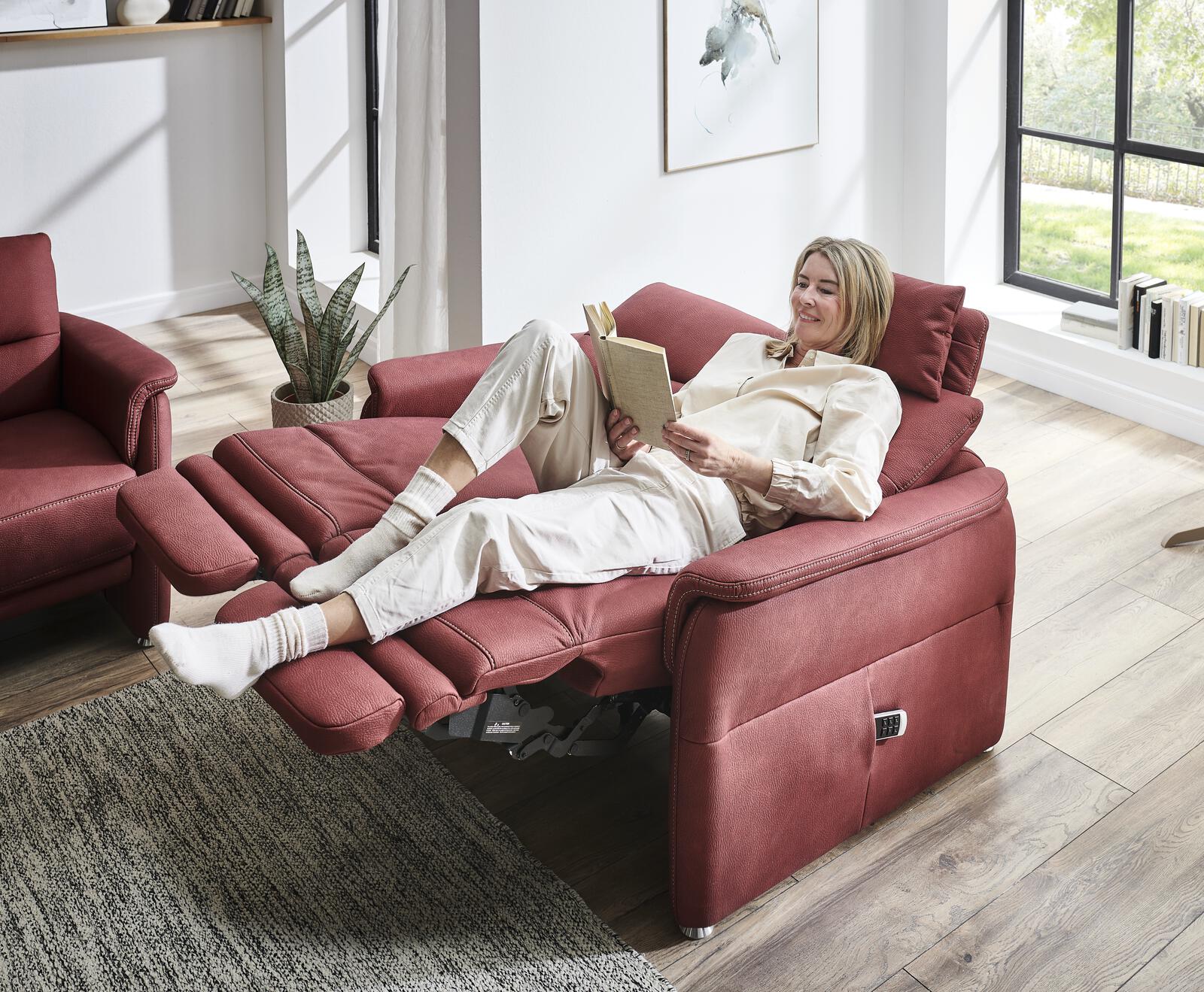 Stoff Mikrofaser Couchgarnitur mit Federkern