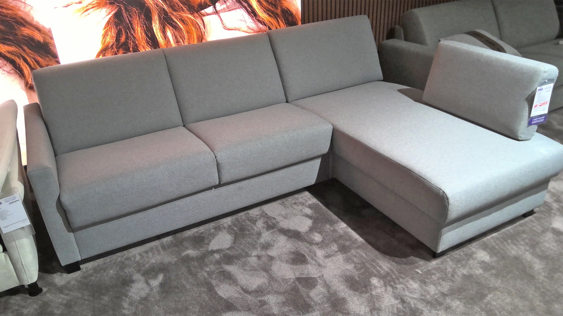 Bali Stoff Ecksofa inkl. Schlaffunktion mit Matratze und Bettkasten -0459020440-44WW-A