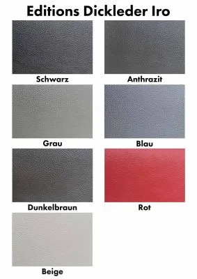 Leder Couchgarnitur Hemingway Plus mit Funktionen Grau 3-2 Set