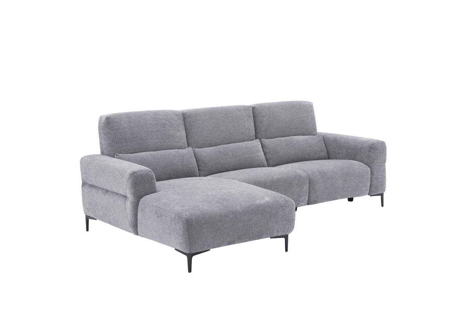 Ecksofa inkl. motorischer Funktion im trendigen Retro Stoff Ecksofa inkl. motorischer Funktion im trendigen Retro Stoff