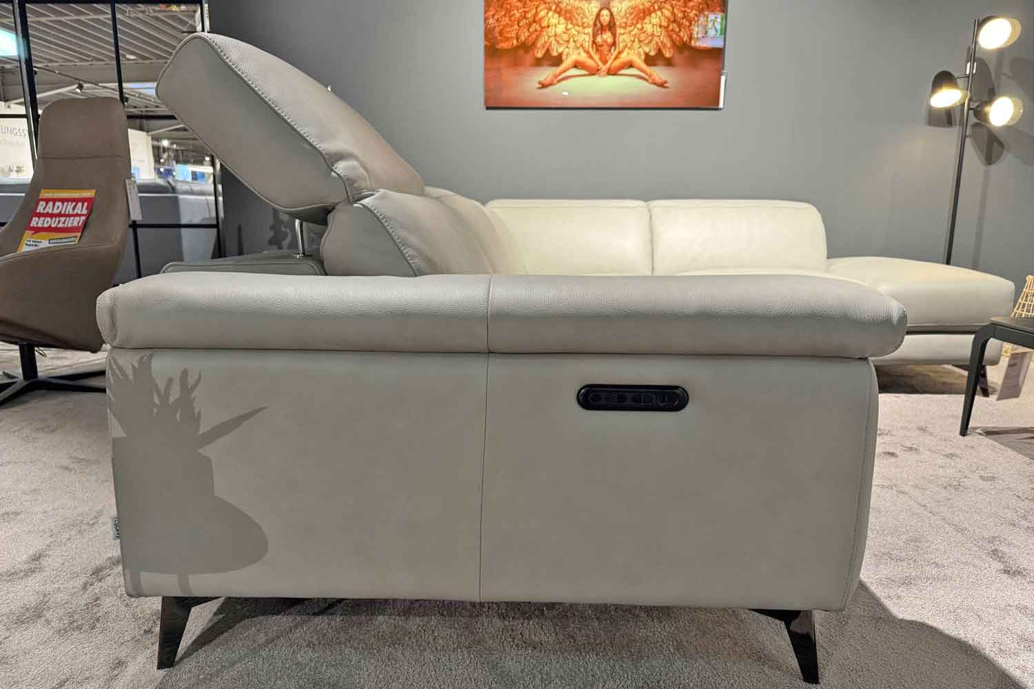 Cuoio Ecksofa Milano mit motorischer Relaxfunktion in Leder