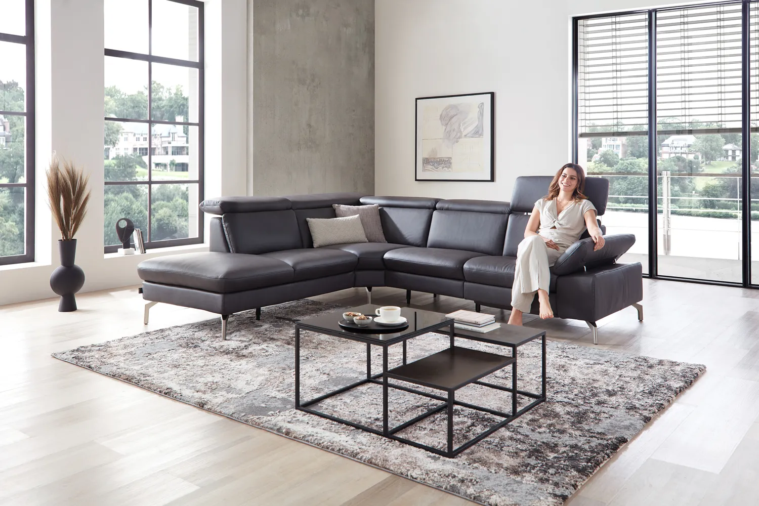 Leder Ecksofa L-Form Thomas Brunner Edition 1